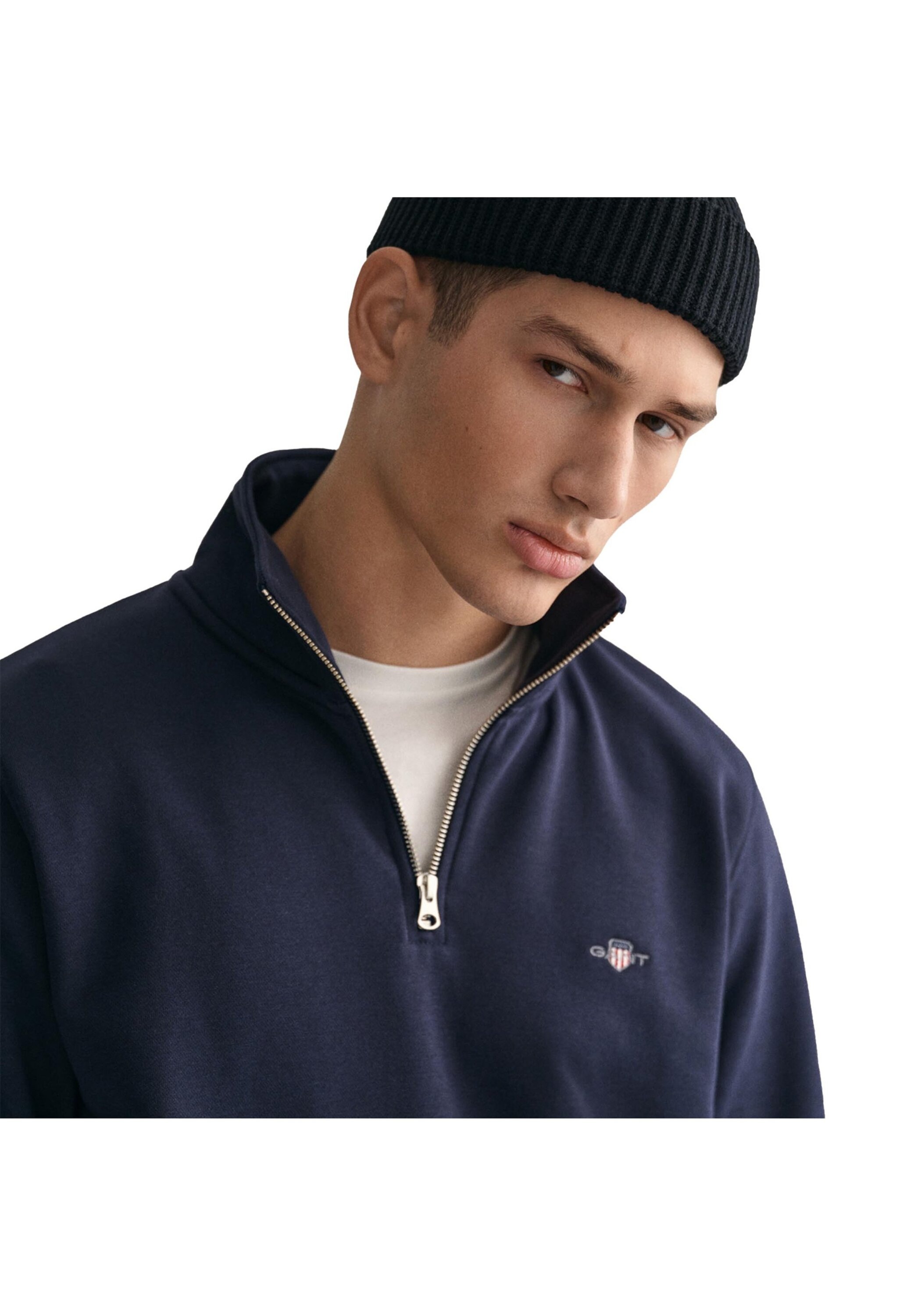 Gant Shield Half-Zip Sweatshirt Evening Blue Men's 2