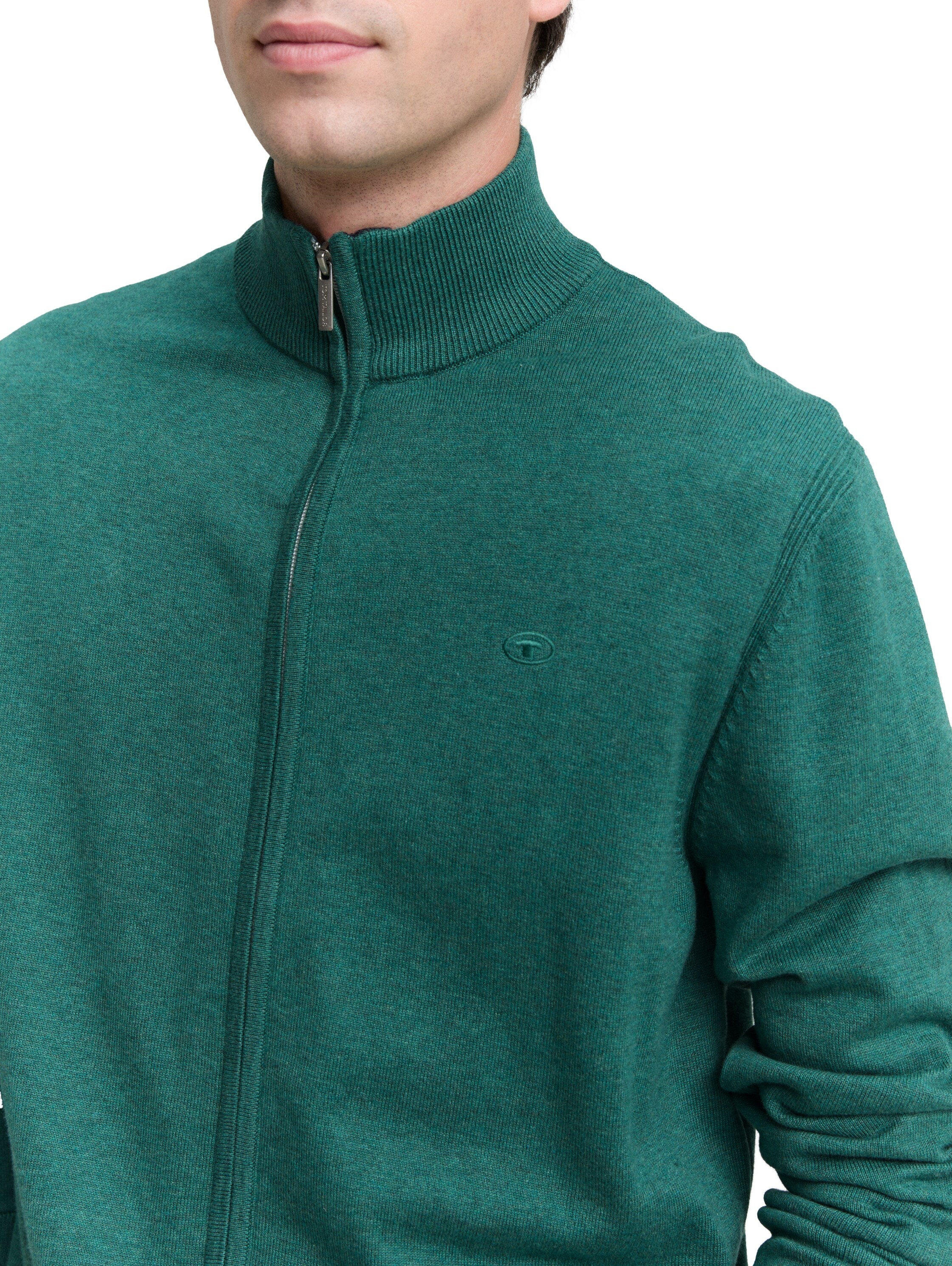 TOM TAILOR Strickjacke, mit Logo Stickerei