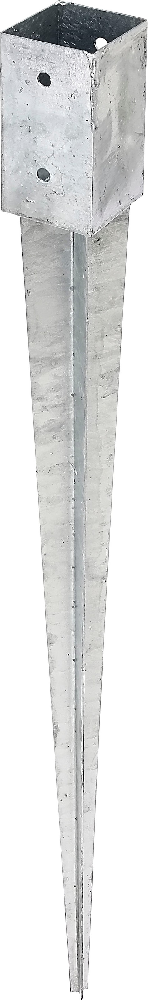 Einschlag-Bodenhülse, (Set, 2 St.), feuerverzinkt, 71 x 71 mm, Gesamtlänge 900 mm