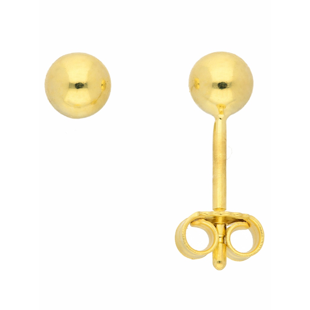 Adelia´s Paar Ohrhänger »1 Paar 333 Gold Ohrringe / Ohrstecker Ø 4 mm« 333 Gold Goldschmuck für Damen