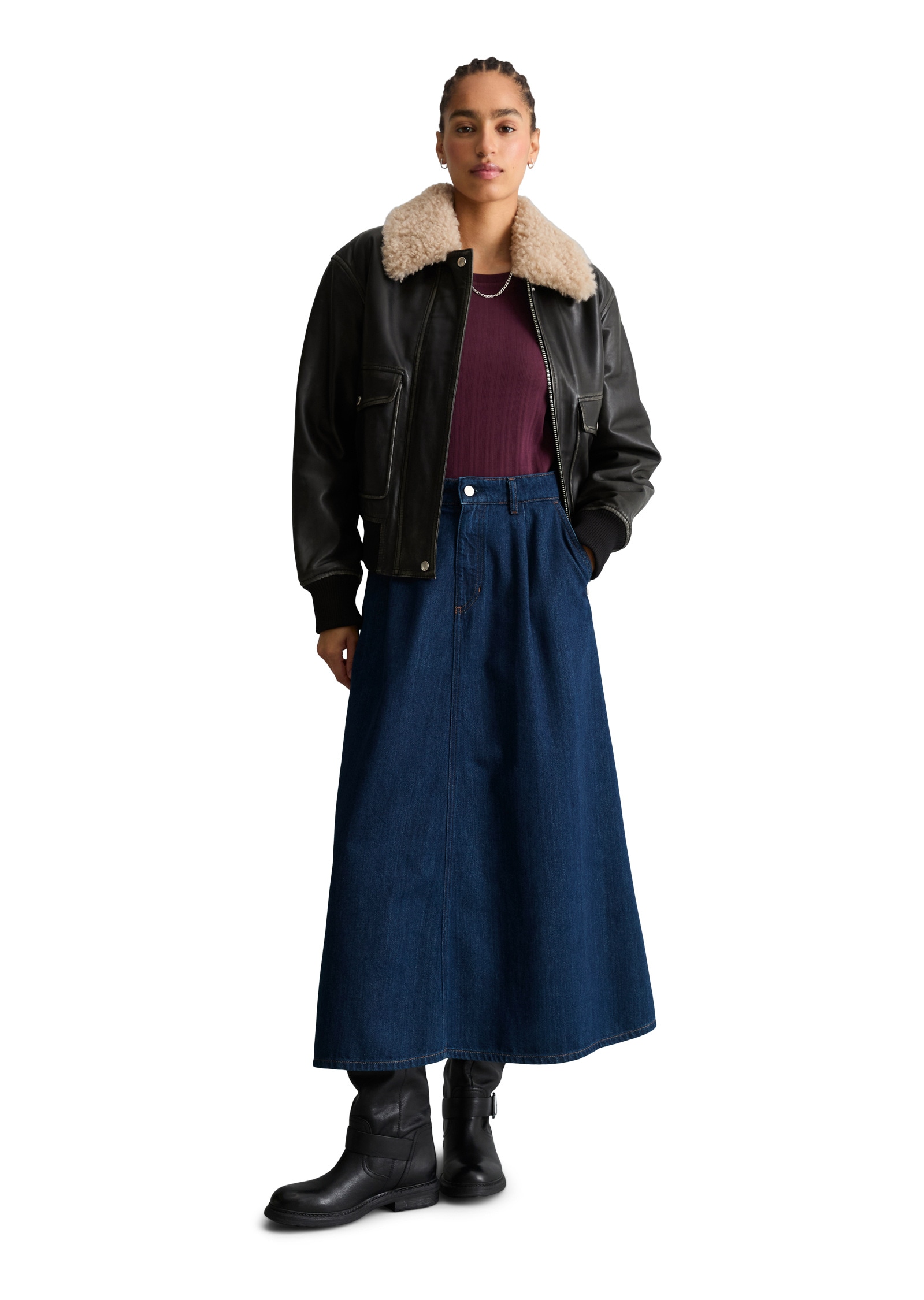 Marc O'Polo DENIM Lederjacke »aus softem Lammnappaleder«