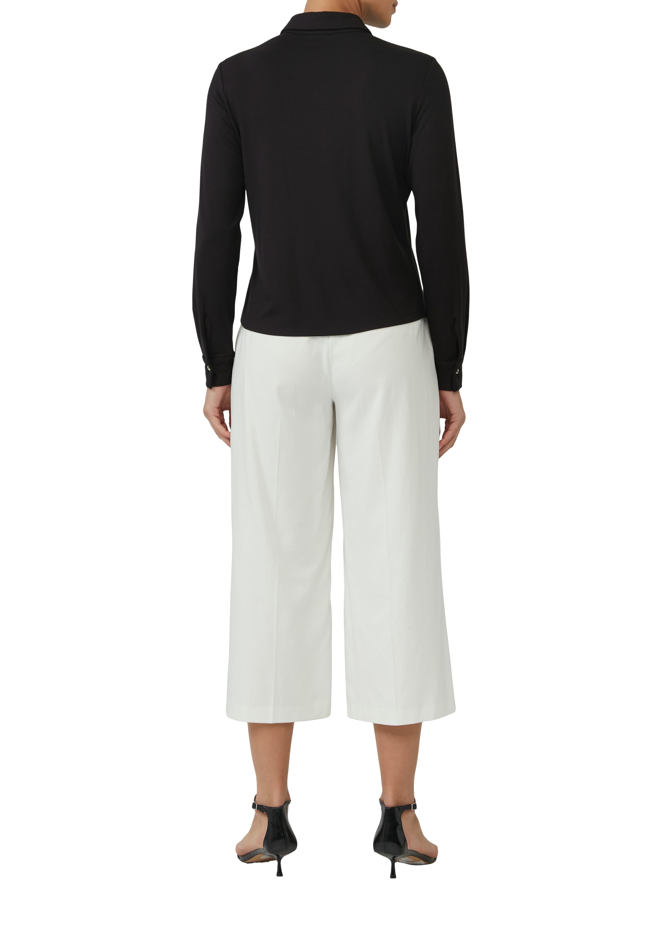 s.Oliver BLACK LABEL Hemdbluse, mit Perlmuttknöpfen