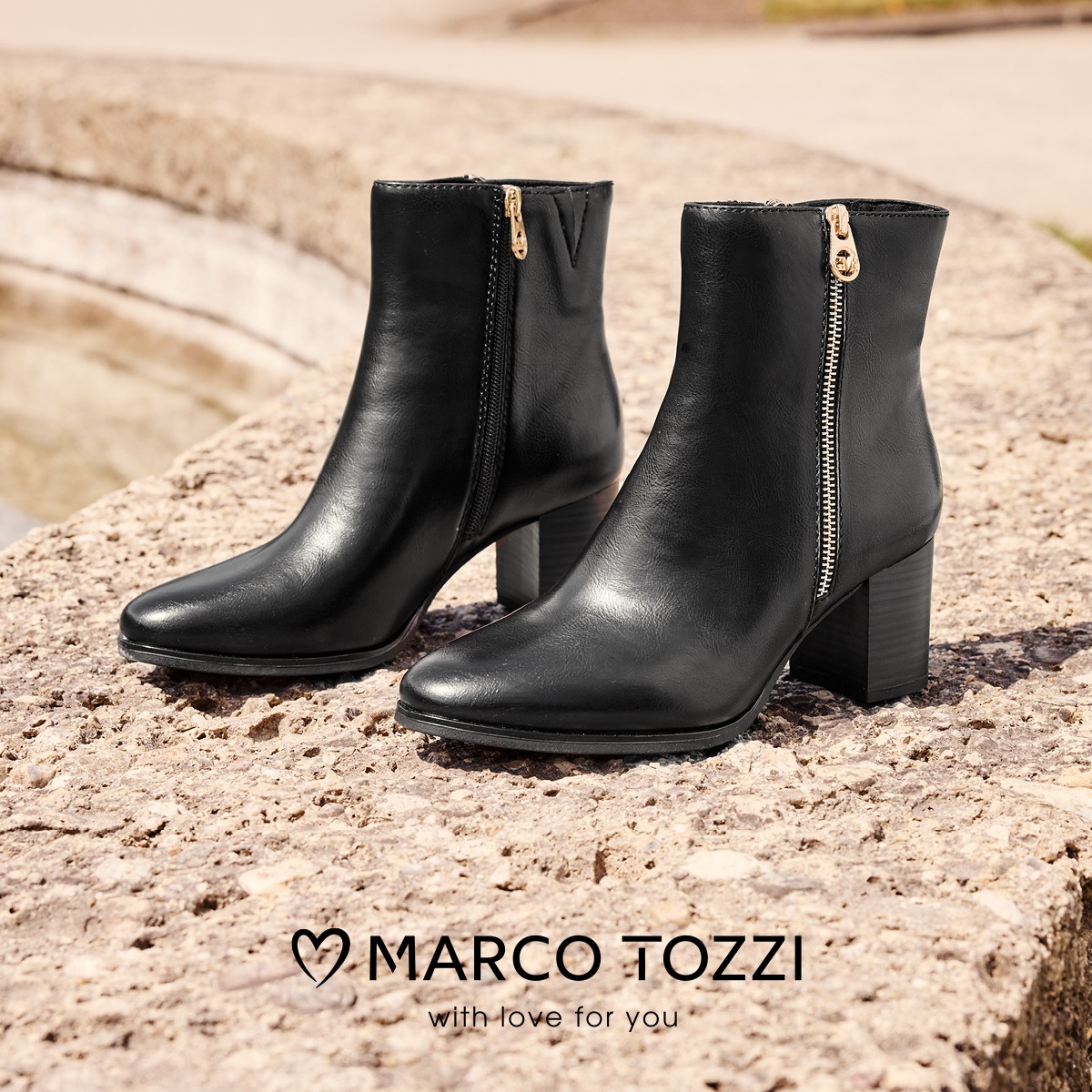 Thumbnail - MARCO TOZZI by GMK Stiefelette, Blockabsatz, Businessstiefelette mit Feel Me-Ausstattung