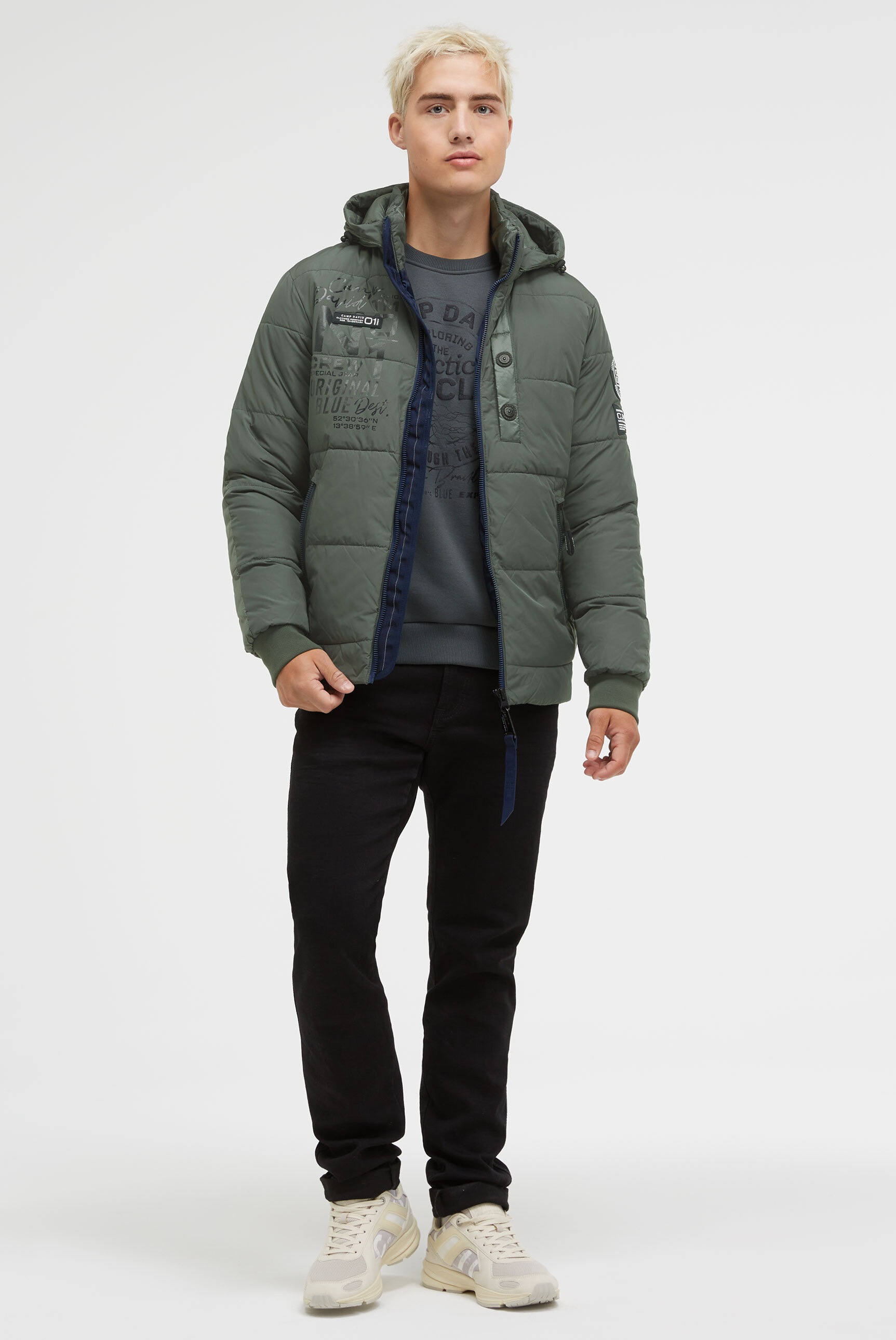 CAMP DAVID Winterjacke, mit Kapuze, mit Innentaschen