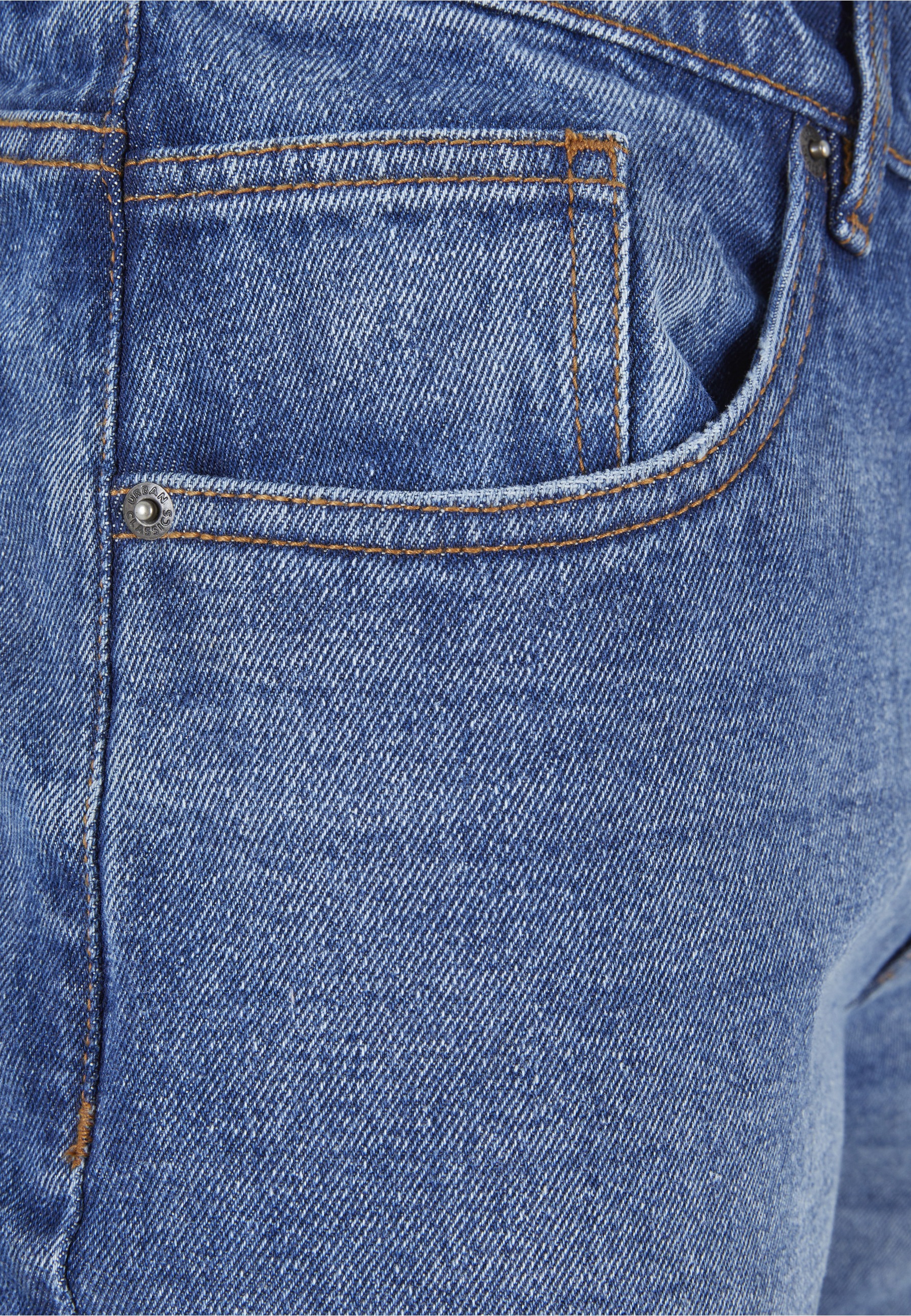 URBAN CLASSICS Heavy Ounce Jean coupe droite bleu moyen chiné - Taille 33 2