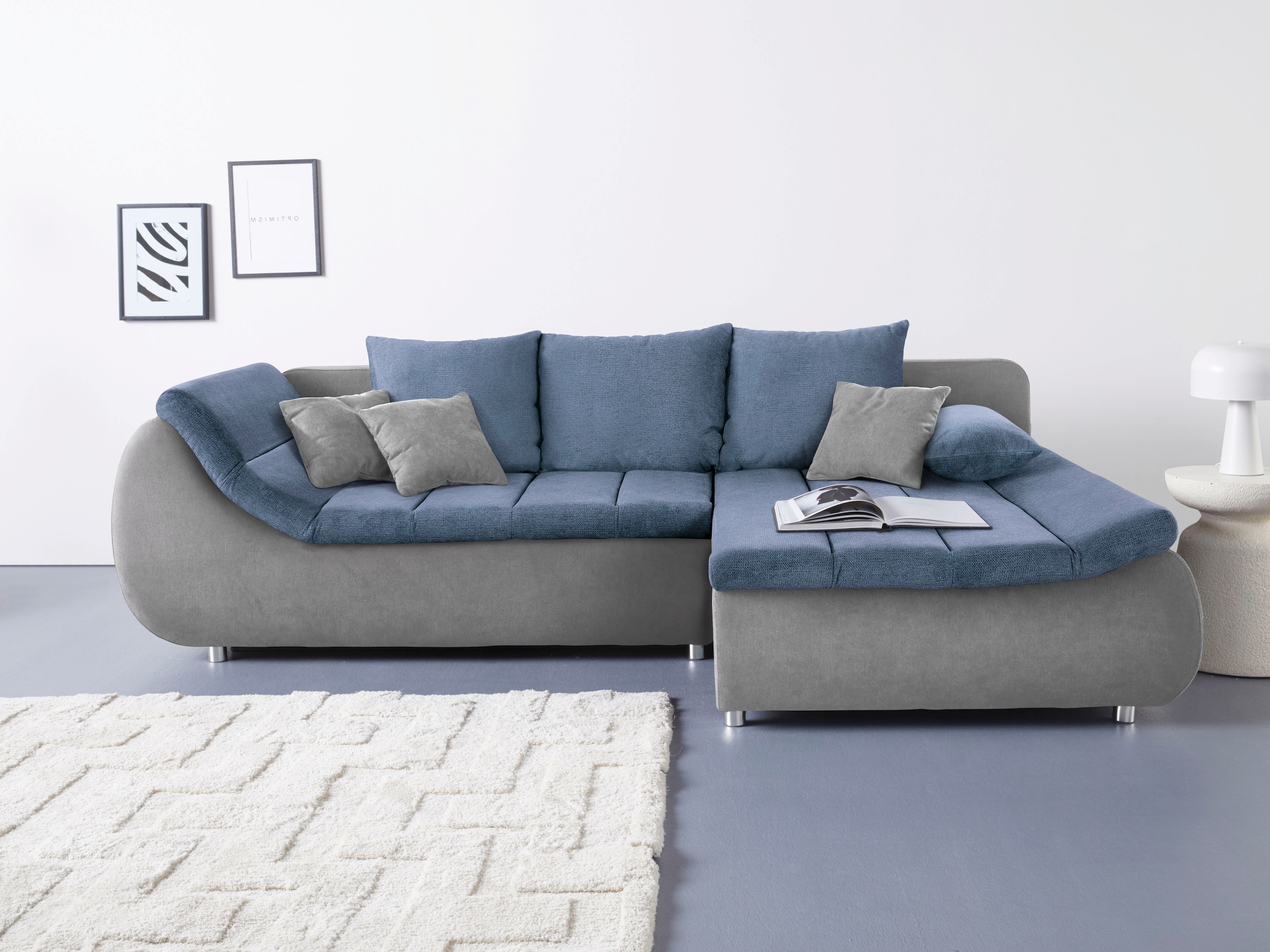 INOSIGN Ecksofa "Imola, elegant und modern, aktuelle Steppung im Sitz, bequ günstig online kaufen