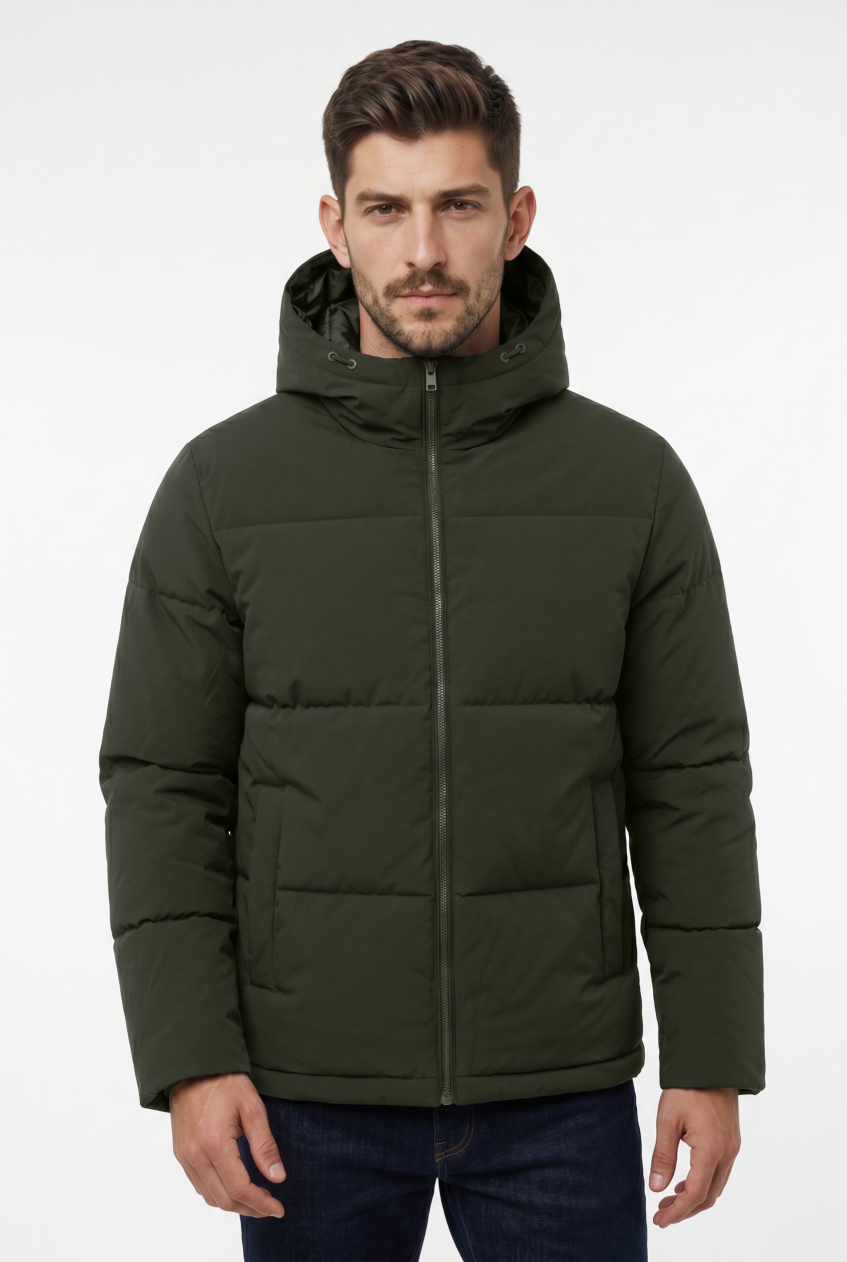 Jack & Jones Steppjacke "JJNEPTUNE PUFFER JACKET" mit Kapuze Kunstfaser, Steppware, Kapuze, regular fit