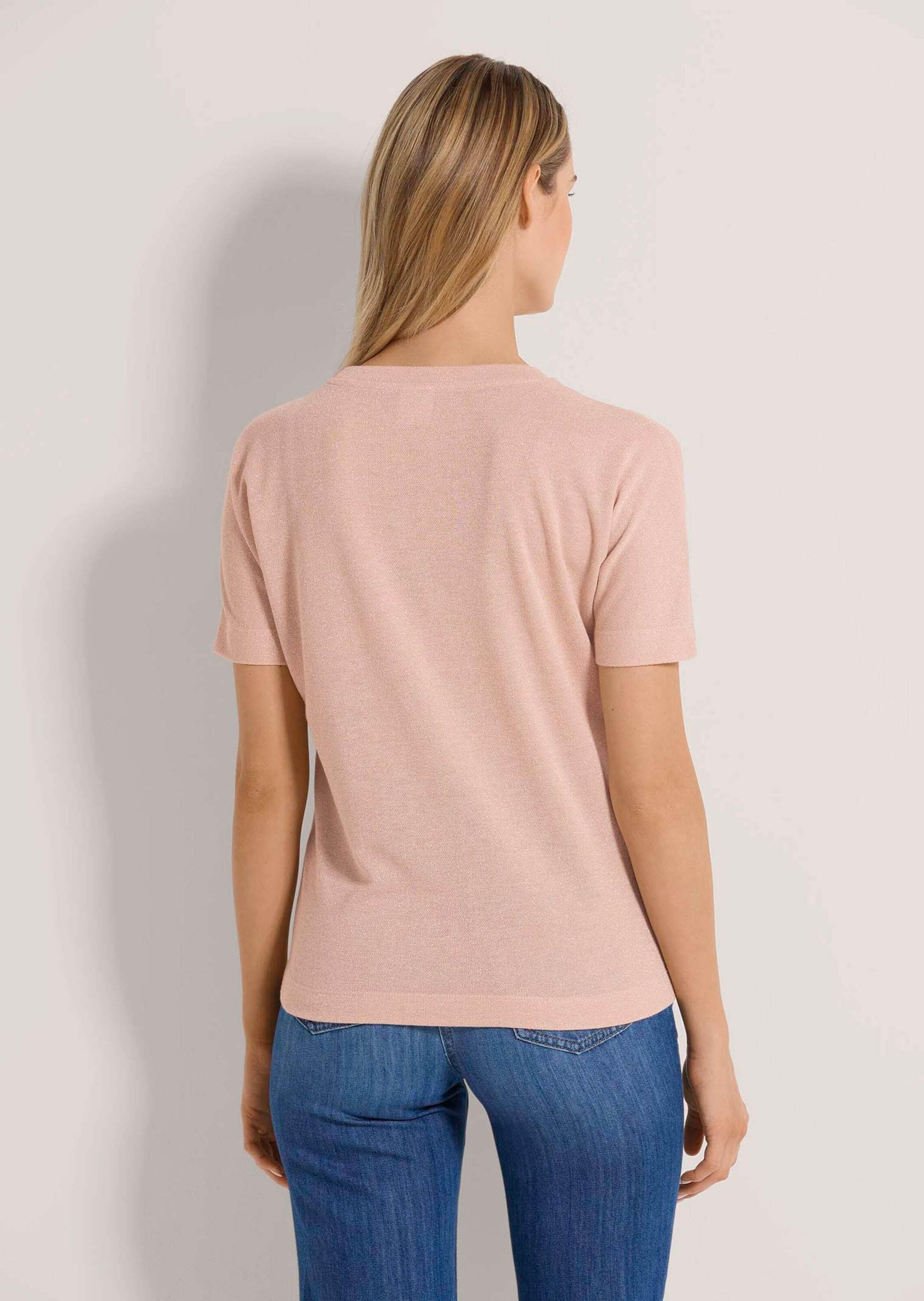 MADELEINE Kurzarmshirt »Shirt Rundhals-Shirt mit Glanz-Effekt«