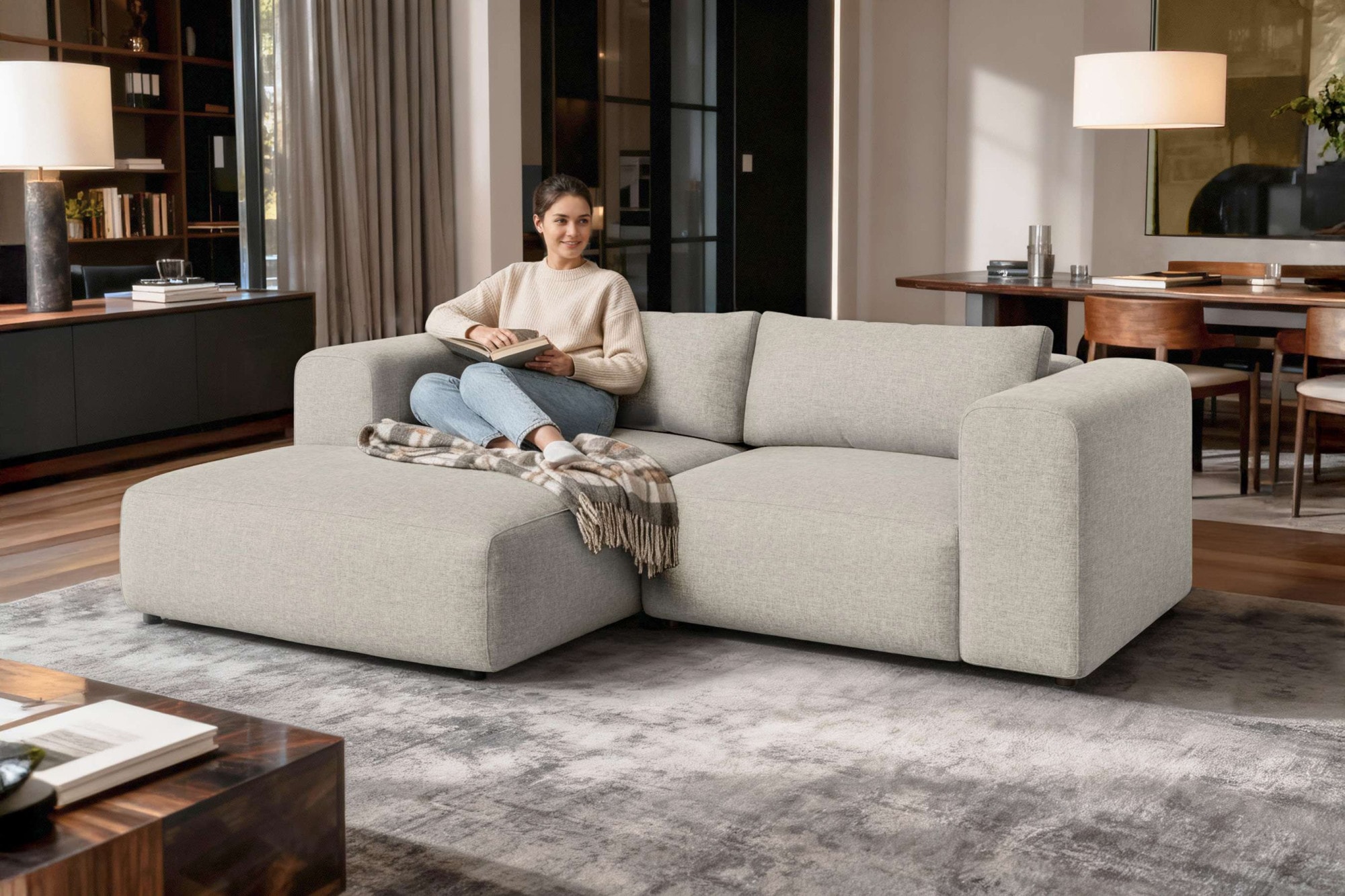 OTTO home Ecksofa "TIARRA Design-Sofa mit Ottomane recht/links bestellbar, günstig online kaufen