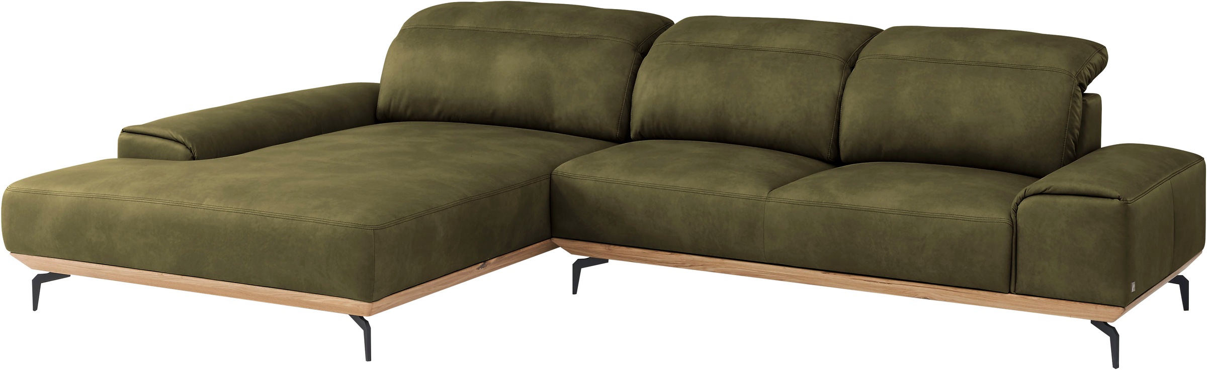 Musterring Wohnlandschaft »MR 2490«, Fuß schwarz, Sitzhöhe 48cm, wahlweise mit Funktionen, Maße 342x207 cm