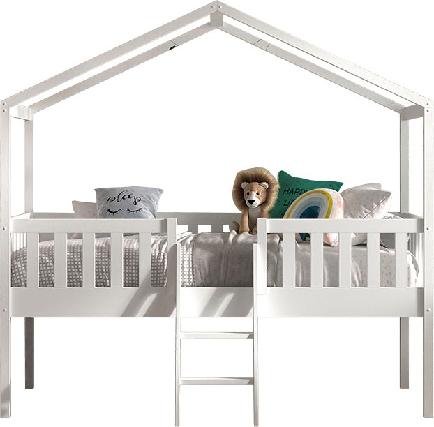 Vipack Hausbett "Kiefer massiv weiß lackiert, Made in Europe, stabil gebaut günstig online kaufen