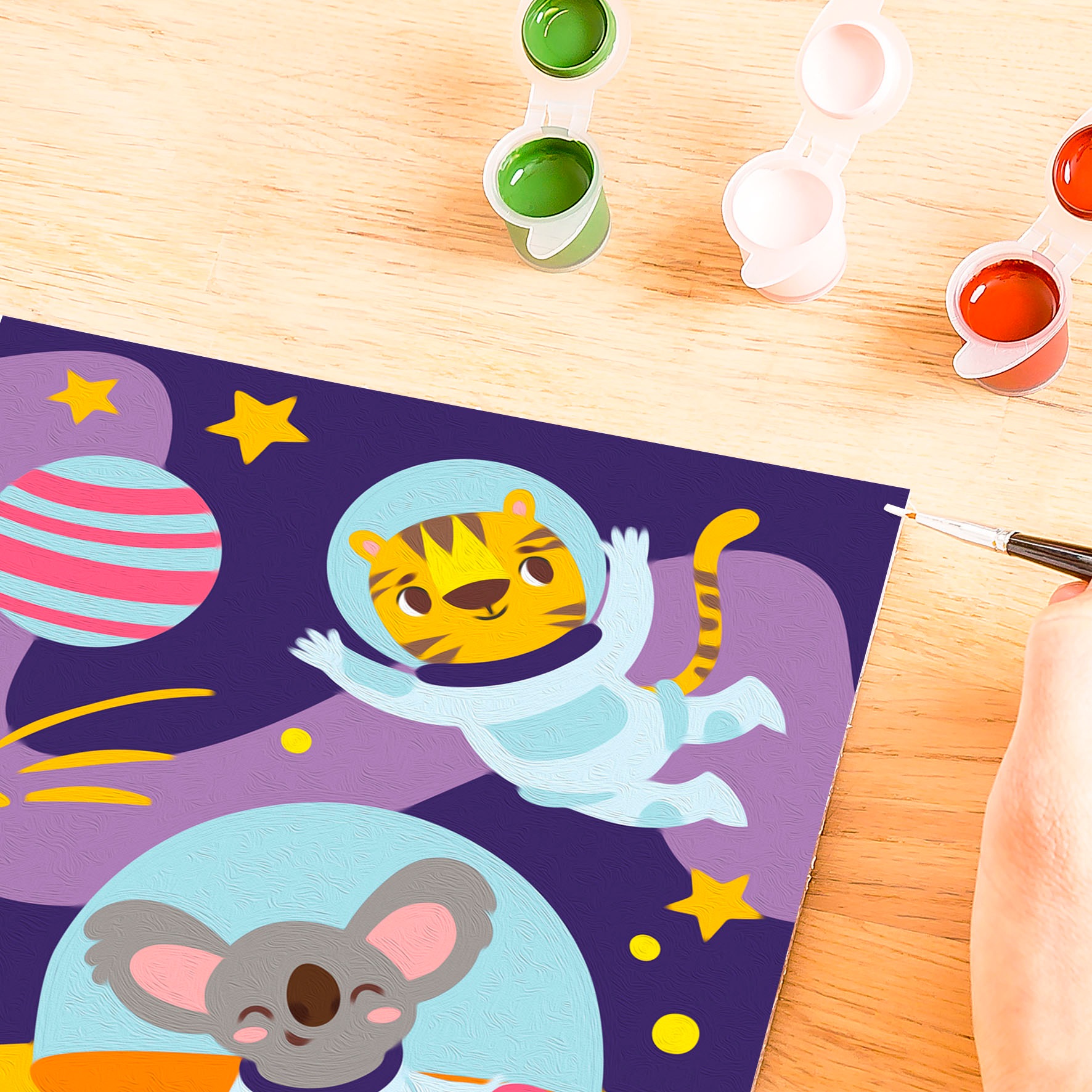 Ravensburger Malen nach Zahlen »CreArt, Tiere im All«, Made in Europe