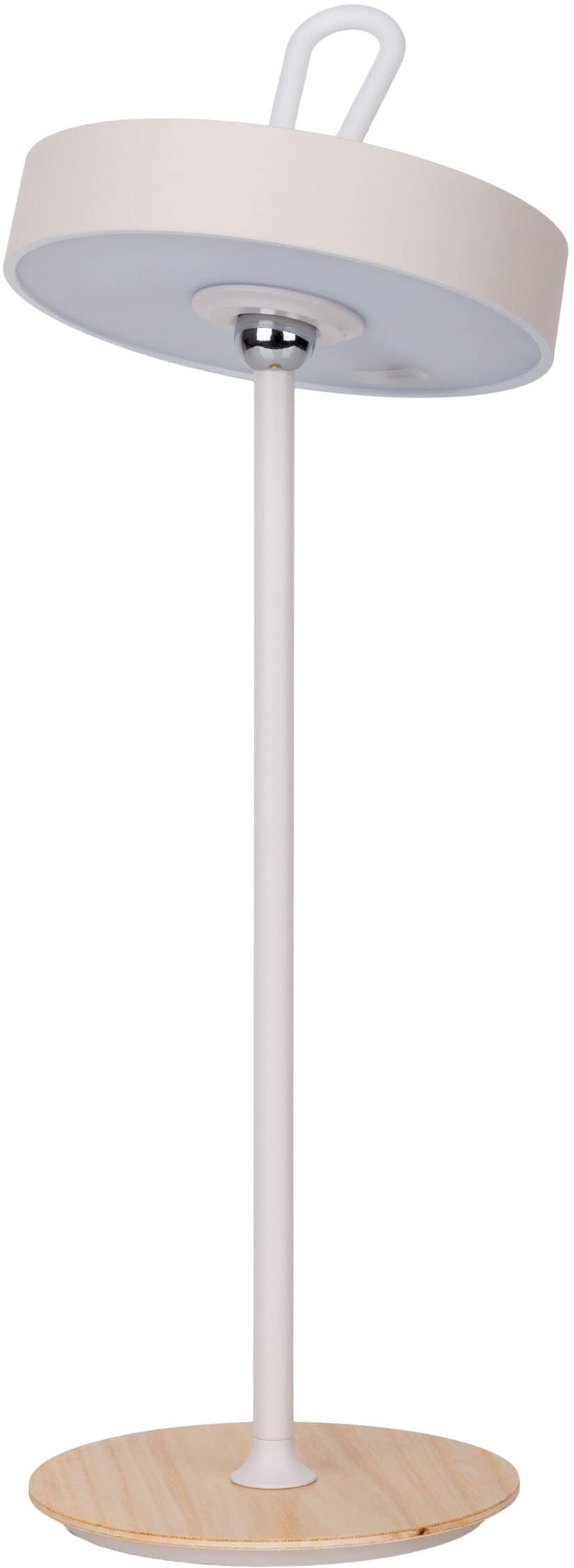 my home LED Tischleuchte »Charmont mit Holzfuß, abnehmbares Kopfteil als Hängeleuchte verwendbar« LED-Modul 1 Stk. Warmweiß aufladbar, inkl Akku + USB Kabel, Kopfteil magnetisch, abnehmbar, Holz