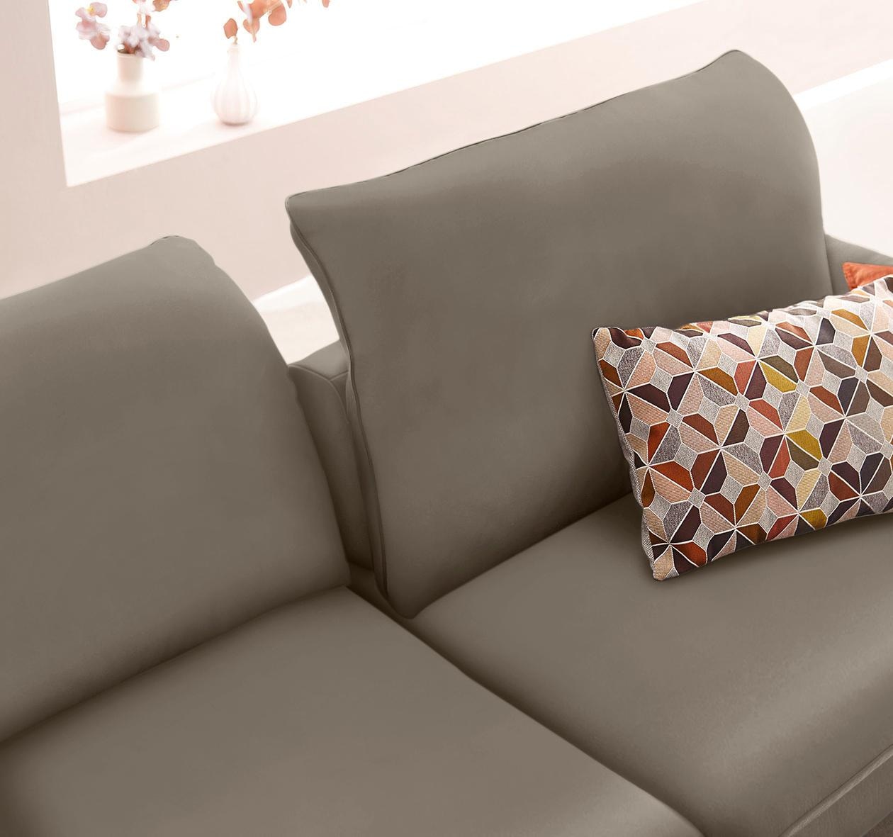 W.SCHILLIG Ecksofa »enjoy&MORE, Designsofa, elegant und bequem, L-Form«, Sitztiefenverstellung, Füße bronze pulverbeschichtet, Breite 294 cm