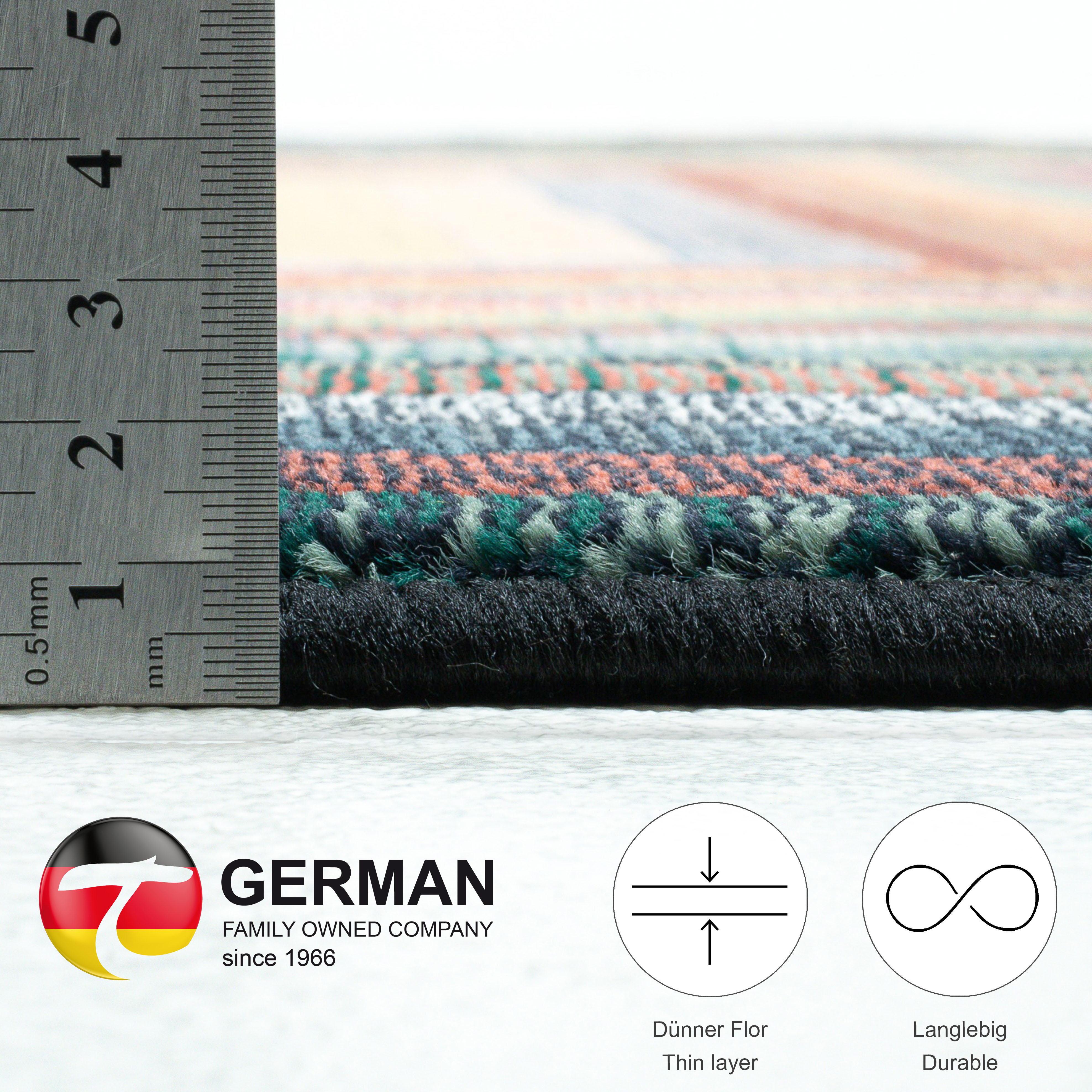 Thumbnail - THEKO Teppich "Gabiro 001", rechteckig, 10 mm Höhe, gewebt, modernes Design, auch als Läufer