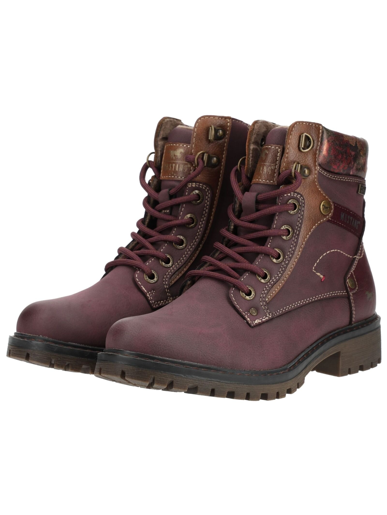 Mustang Shoes Schnürstiefelette »Mustang Shoes Stiefelette Lederimitat«