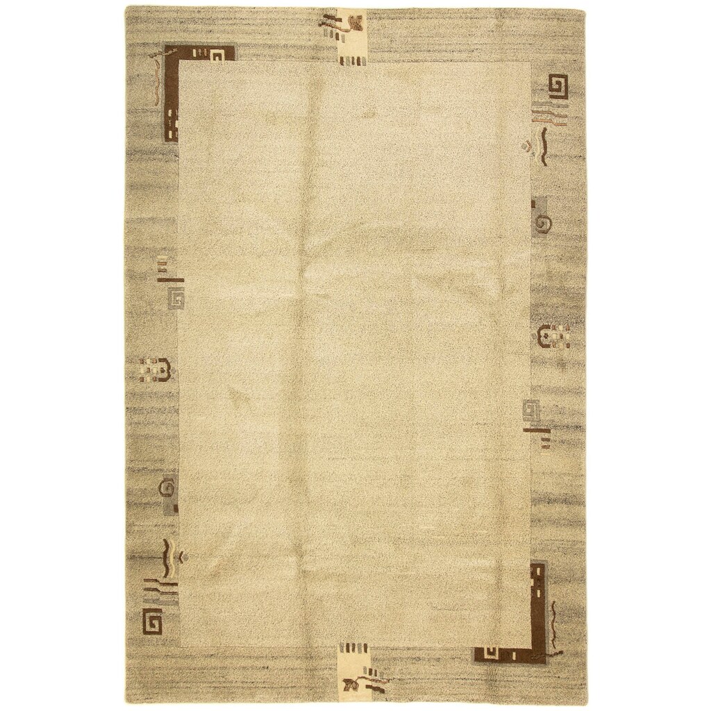 morgenland Wollteppich »Nepal - 300 x 200 cm - beige«, rechteckig