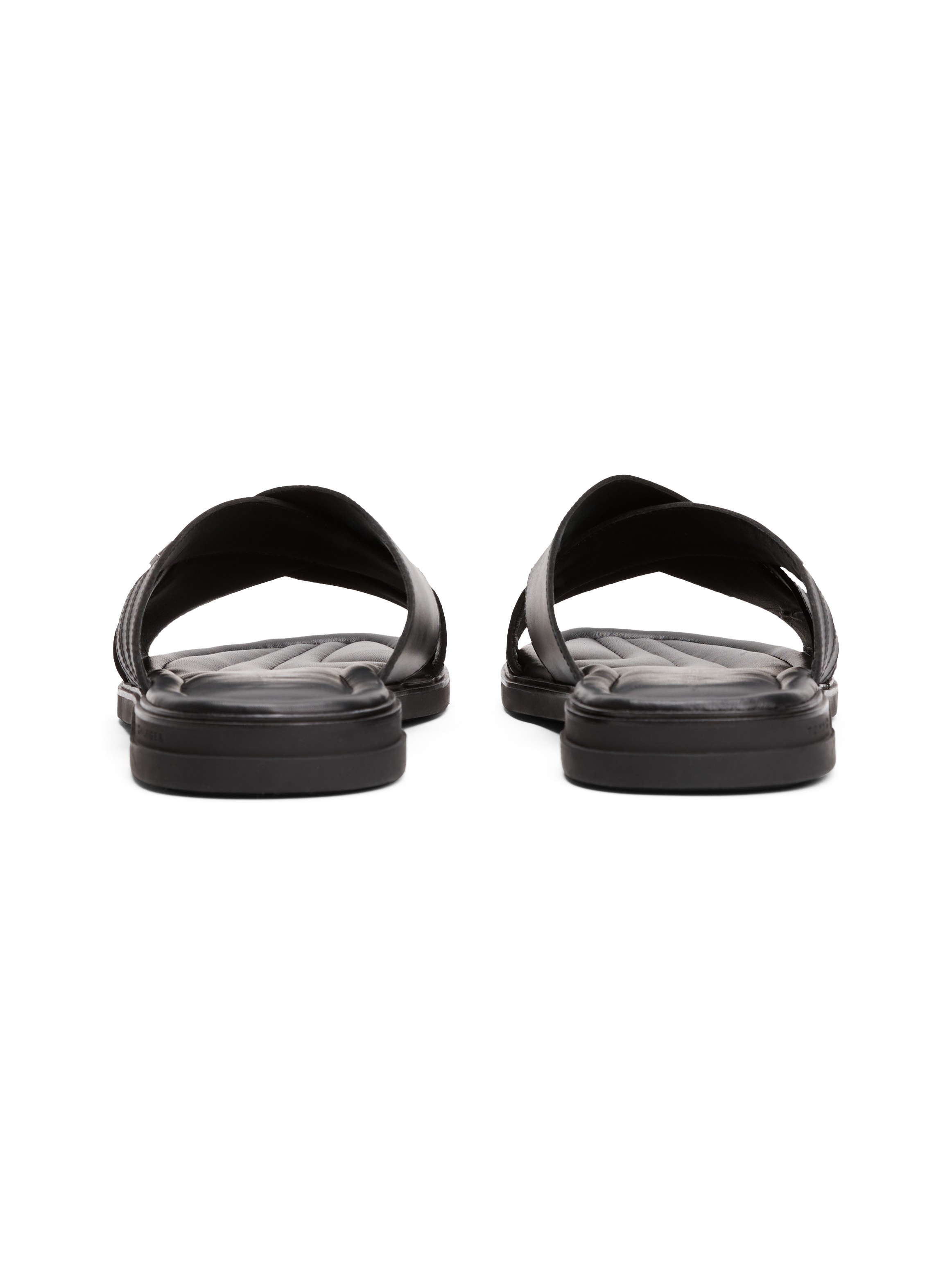 Tommy Hilfiger Pantolette »PREMIUM HILFIGER CC LTH SANDAL«, Blockabsatz, Sommmerschuh mit seitlicher Logoflag