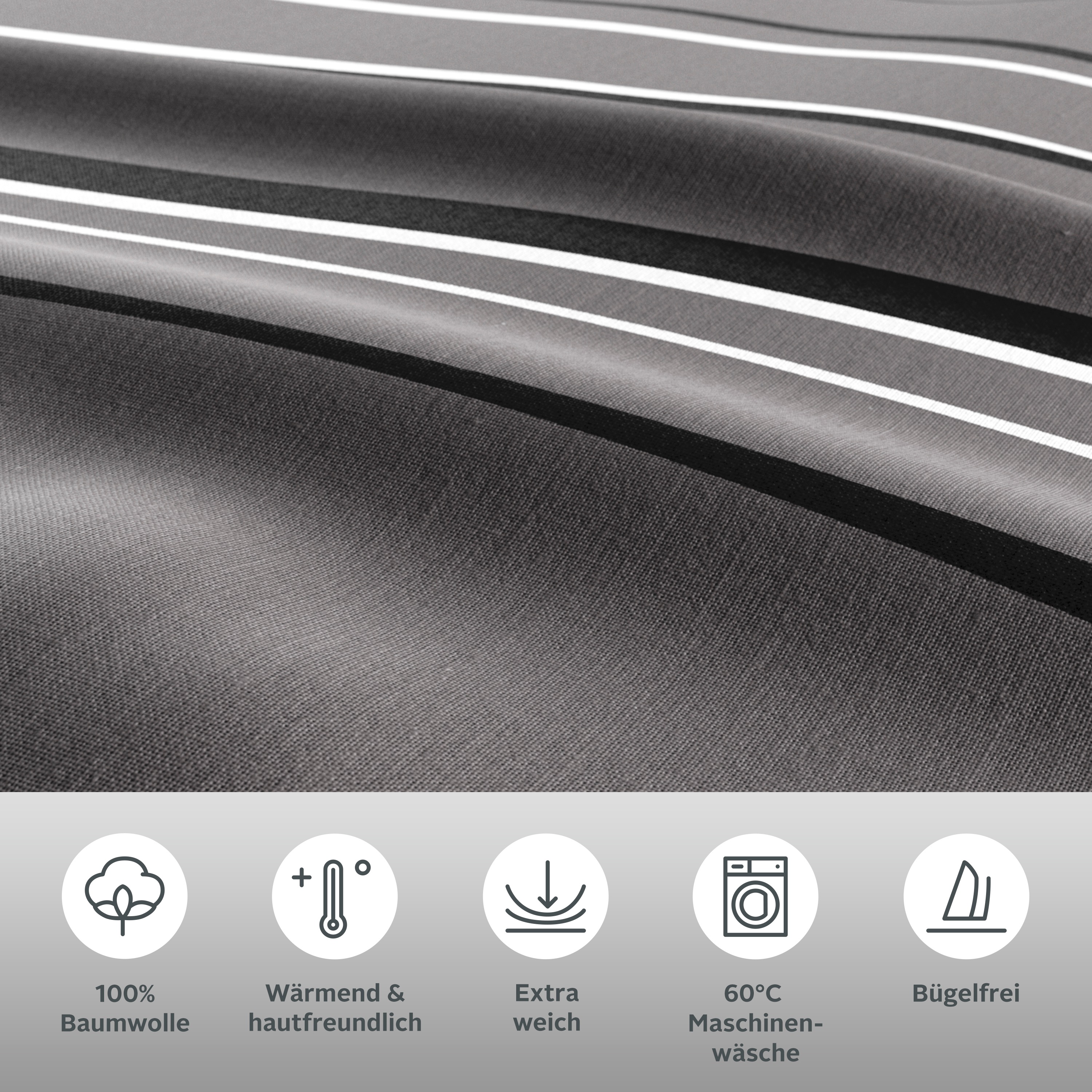 Thumbnail - OTTO home Bettwäsche "Renu in Gr. 135x200 oder 155x220 cm" 2 Stk. Bettwäsche aus Baumwolle, grafische Bettwäsche mit Wel...