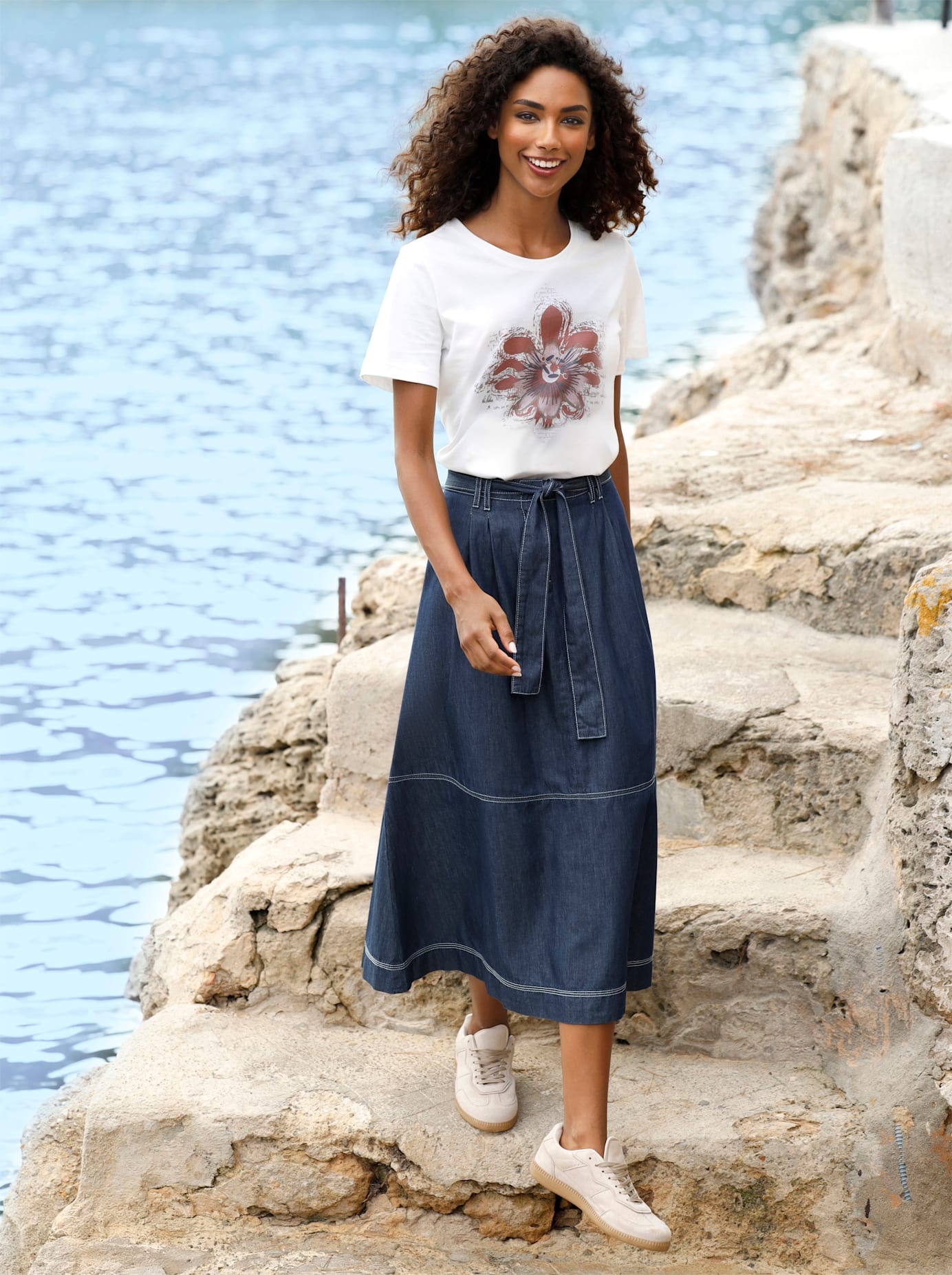 Heine Denim Skirt Women Blue 38 3