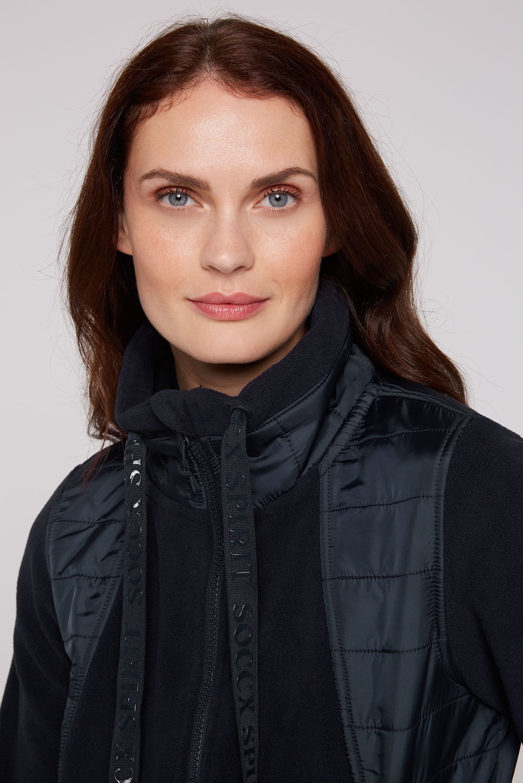 SOCCX Fleecejacke, ohne Kapuze, mit Stehkragen