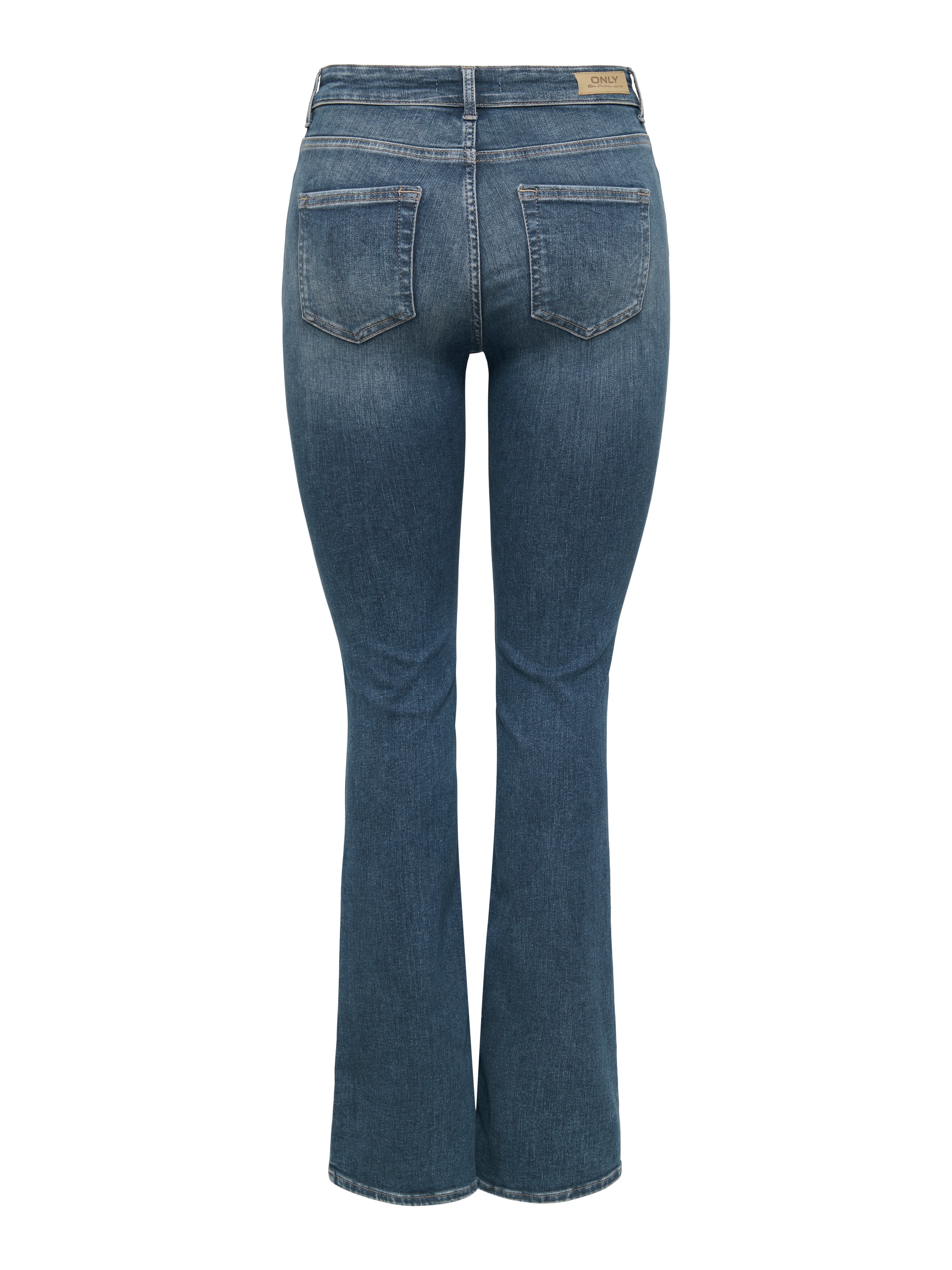 ONLY Bootcut-Jeans »ONLBLUSH MID WAIST FLARED DNM REA1099« mit dezentem Used-Look