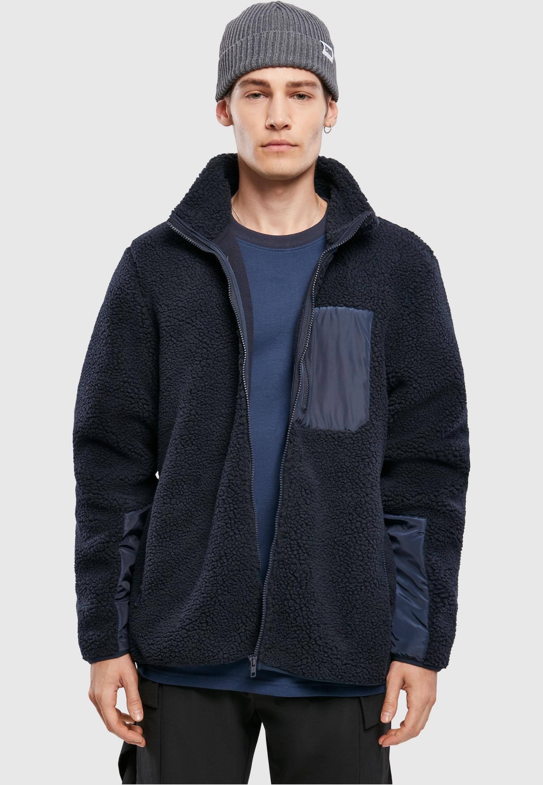 URBAN CLASSICS Winterjacke »Urban Classics Herren Sherpa Jacket«, (1 St.), ohne Kapuze