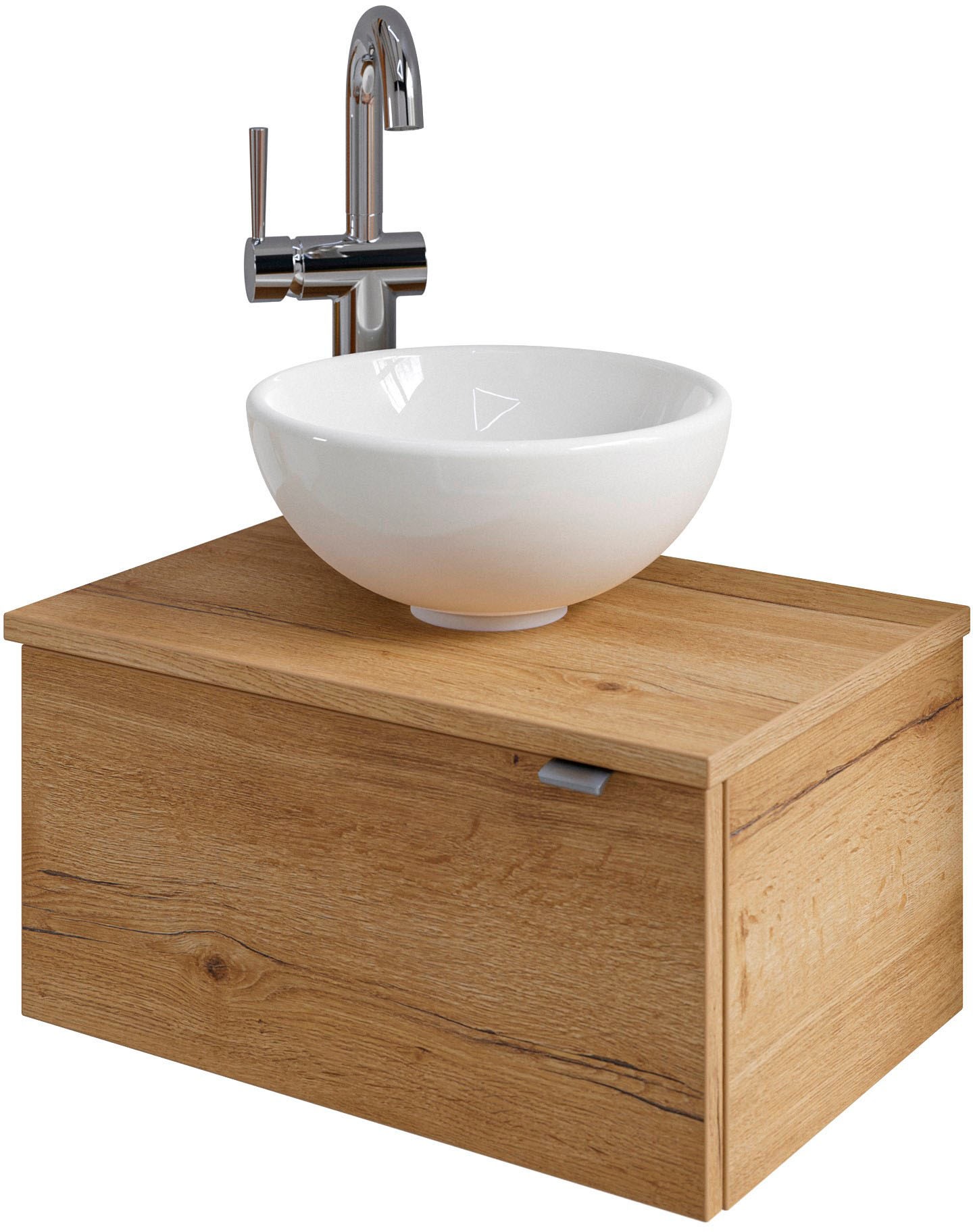 Saphir Badmöbel-Set »Serie 6915«, (4 St.), Gäste-Bad, 51 cm breit, mit LED-Spiegel und 1 Tür