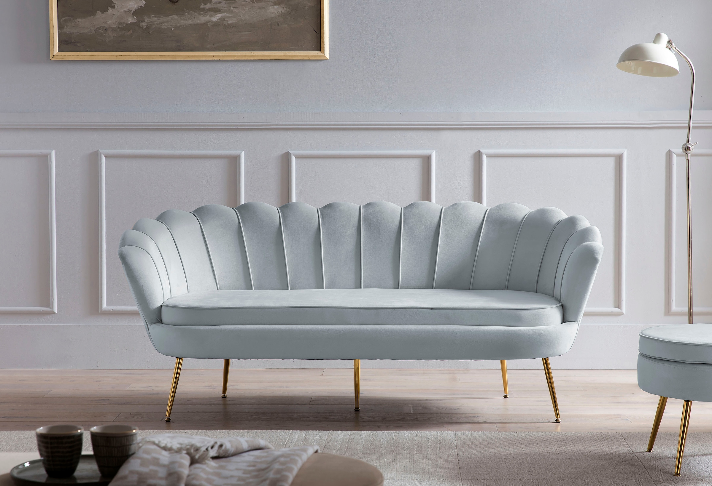 SalesFever 3-Sitzer "Clam", Extravagantes Muscheldesign: 180 cm Breite günstig online kaufen