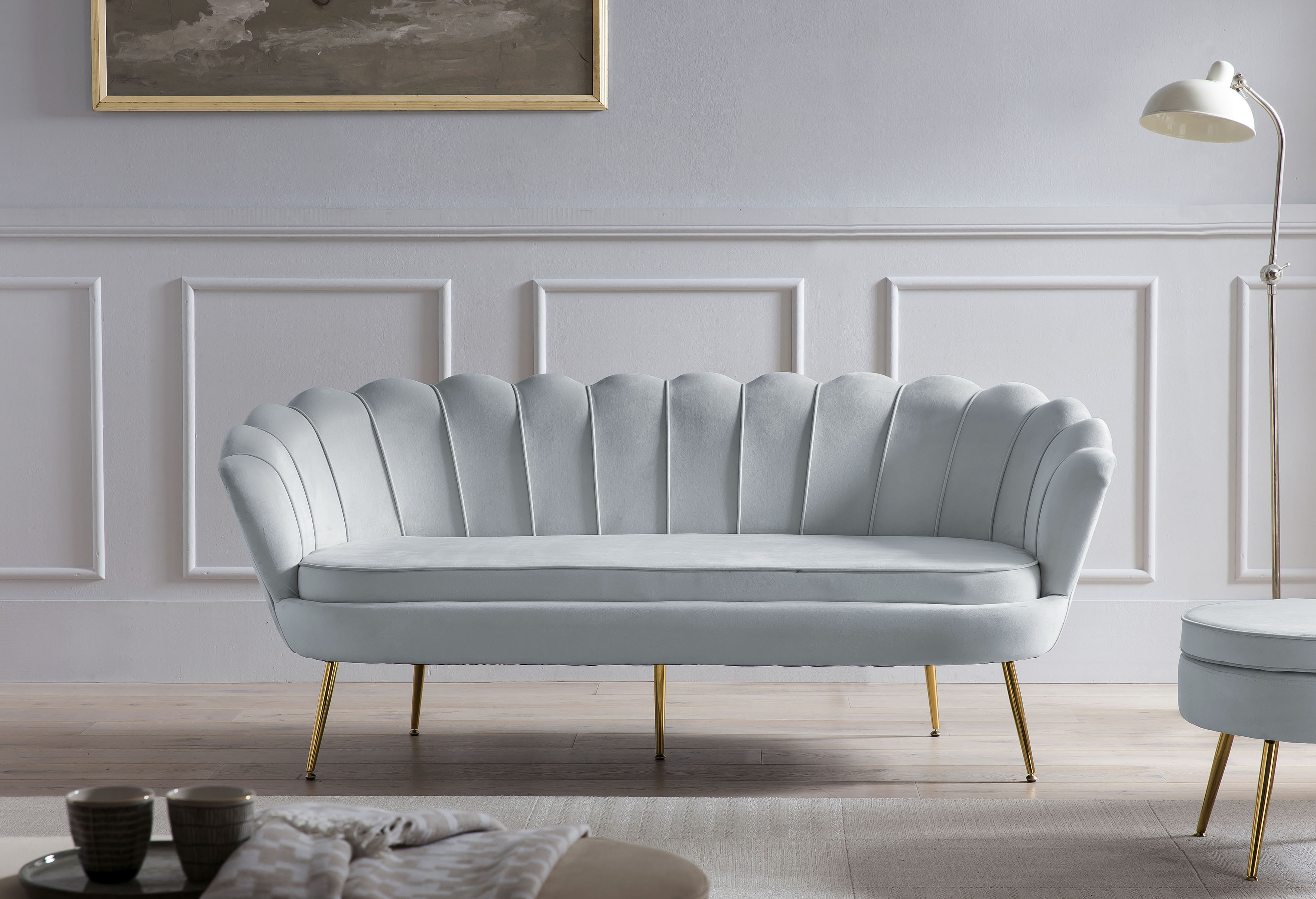 SalesFever 3-Sitzer "Clam Komfortsofa" Extravagantes Muscheldesign: 180 cm Breite