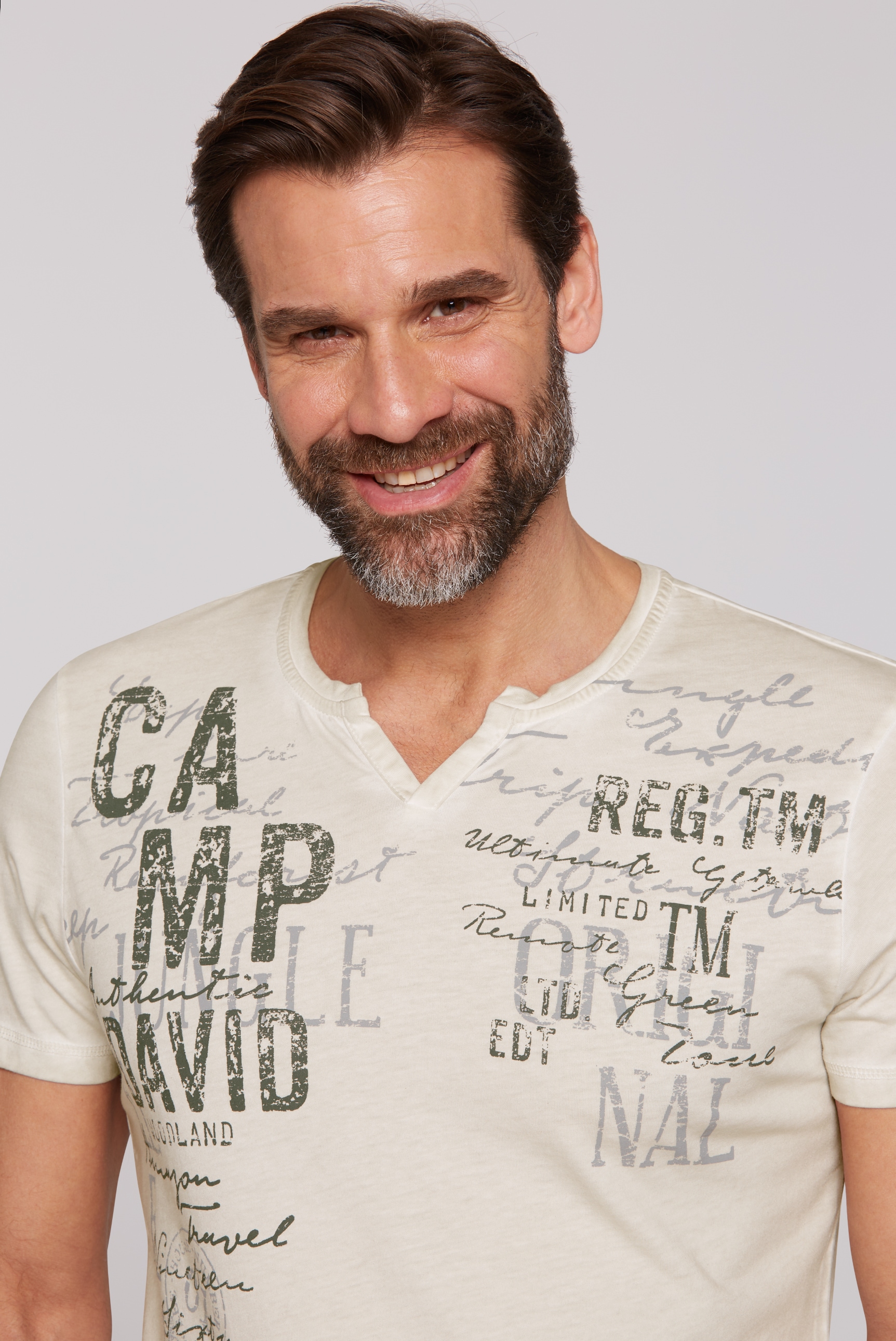 CAMP DAVID Rundhalsshirt, aus Baumwolle