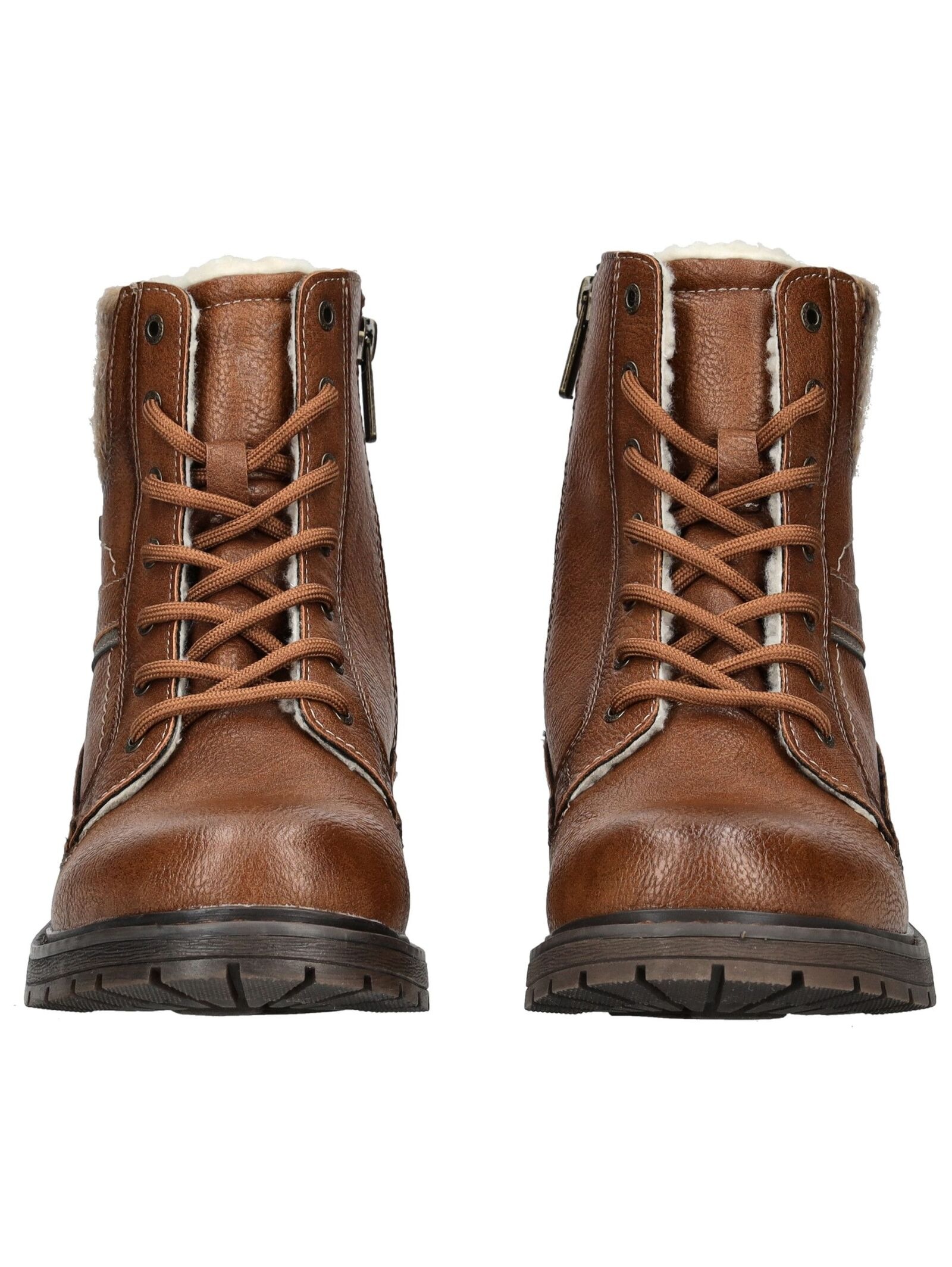 Schnürstiefelette MUSTANG SHOES "Mustang Shoes Stiefelette Lederimitat/Textil", Damen, Gr. 41, braun, Lederimitat, Textil, Schuhe Schnürstiefelette 2