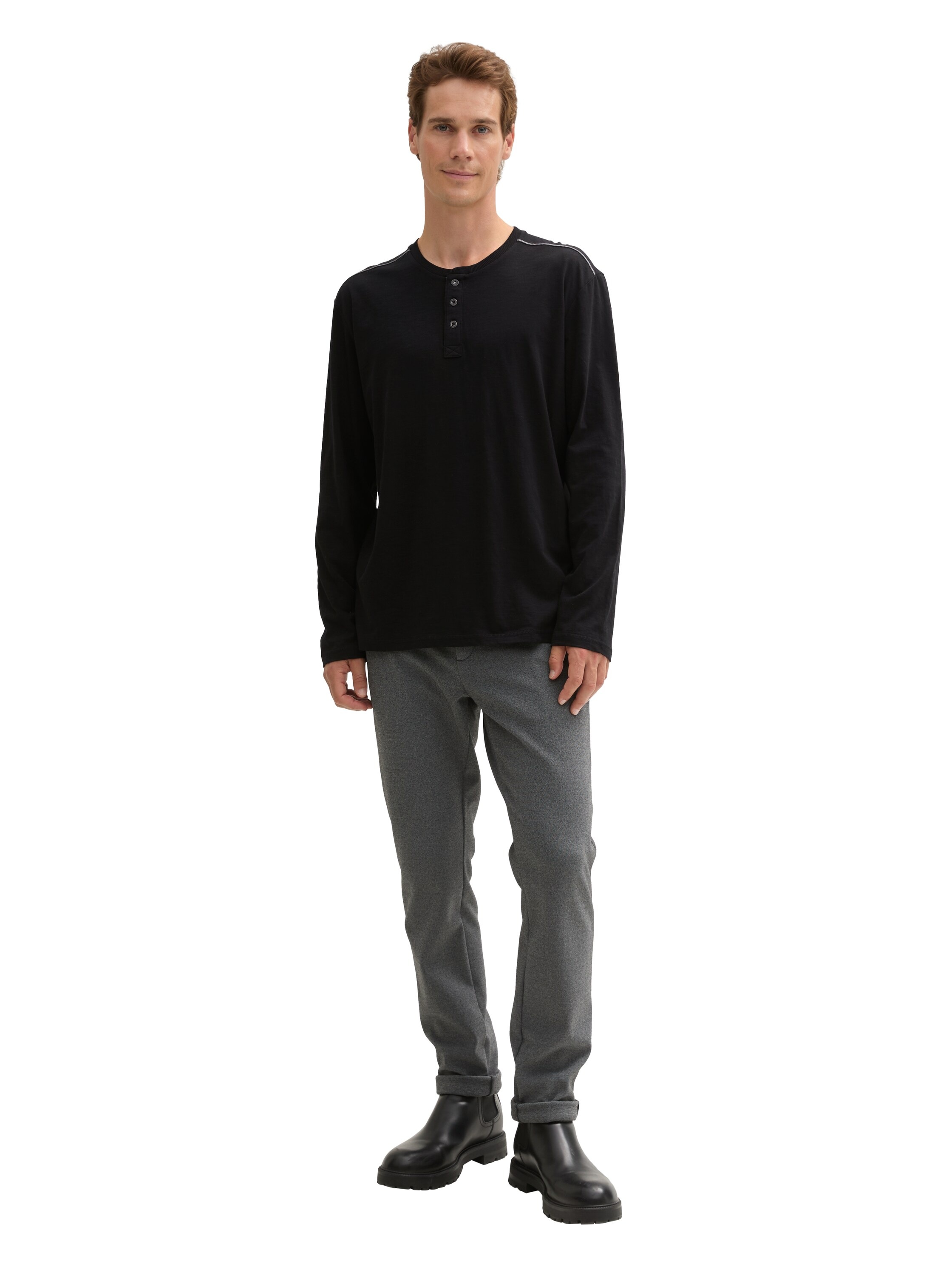 TOM TAILOR Henleyshirt, mit Henley Ausschnitt