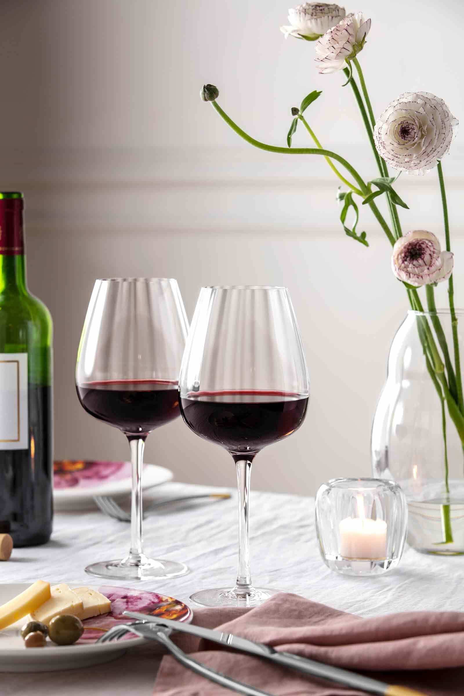 Villeroy & Boch Rotweinglas »Rotweinkelch Rose Garden 200 ml 4er Set transparent«