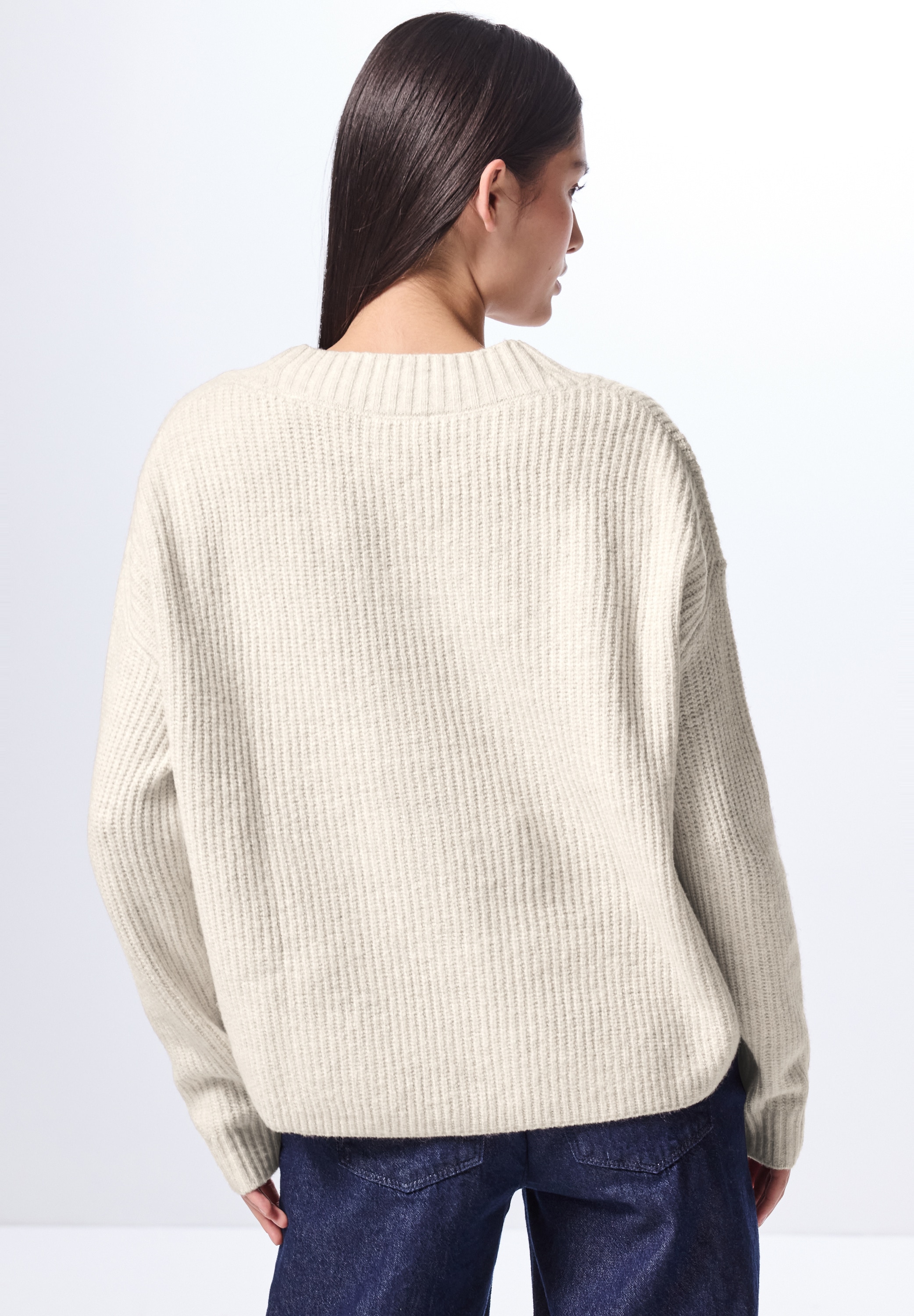STREET ONE STUDIO Strickpullover, mit V-Ausschnitt