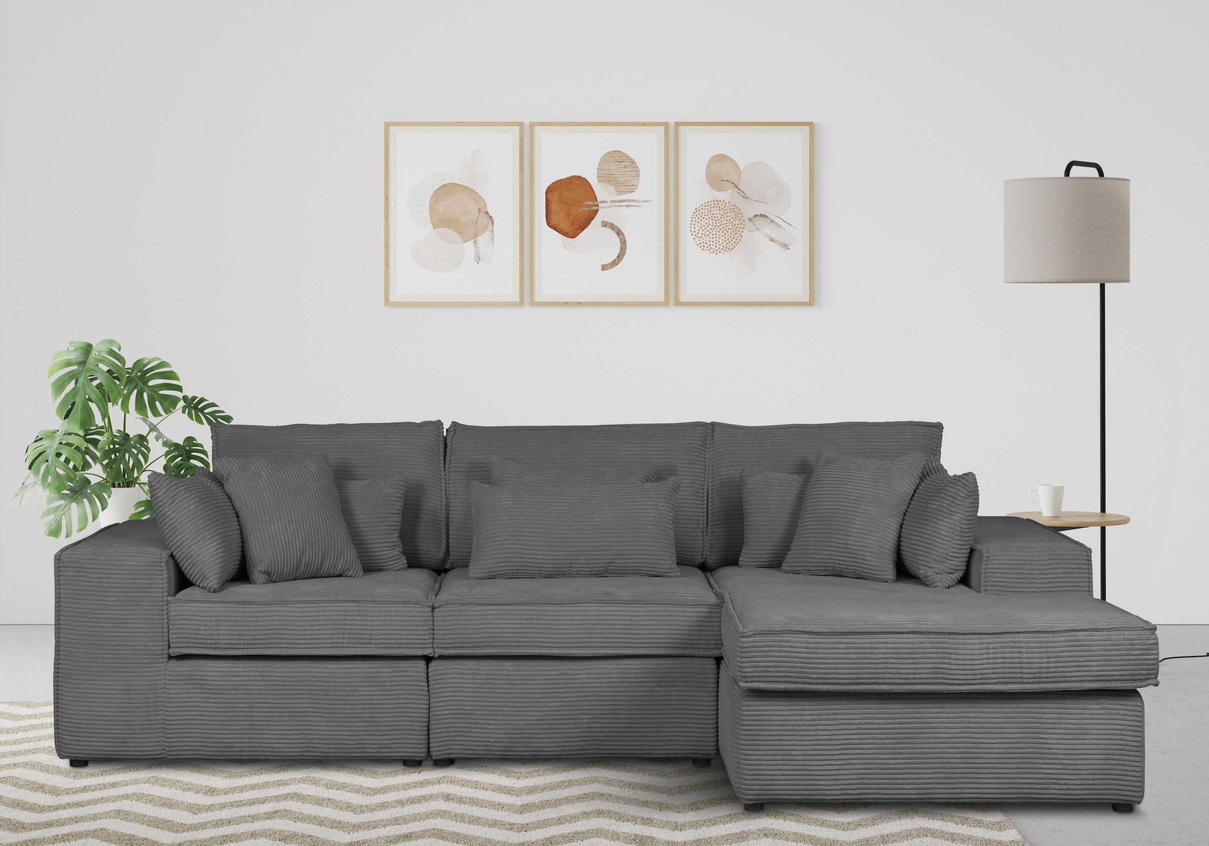 RAUM.ID Ecksofa "Florid L-Form" 3 Teile, bestehend aus Modulen, viele Bezug günstig online kaufen