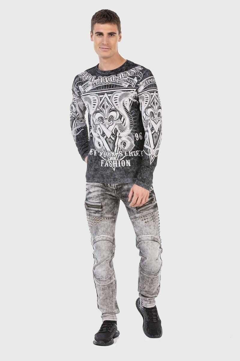Cipo & Baxx T-Shirt »Sweatshirts«, mit coolem Print