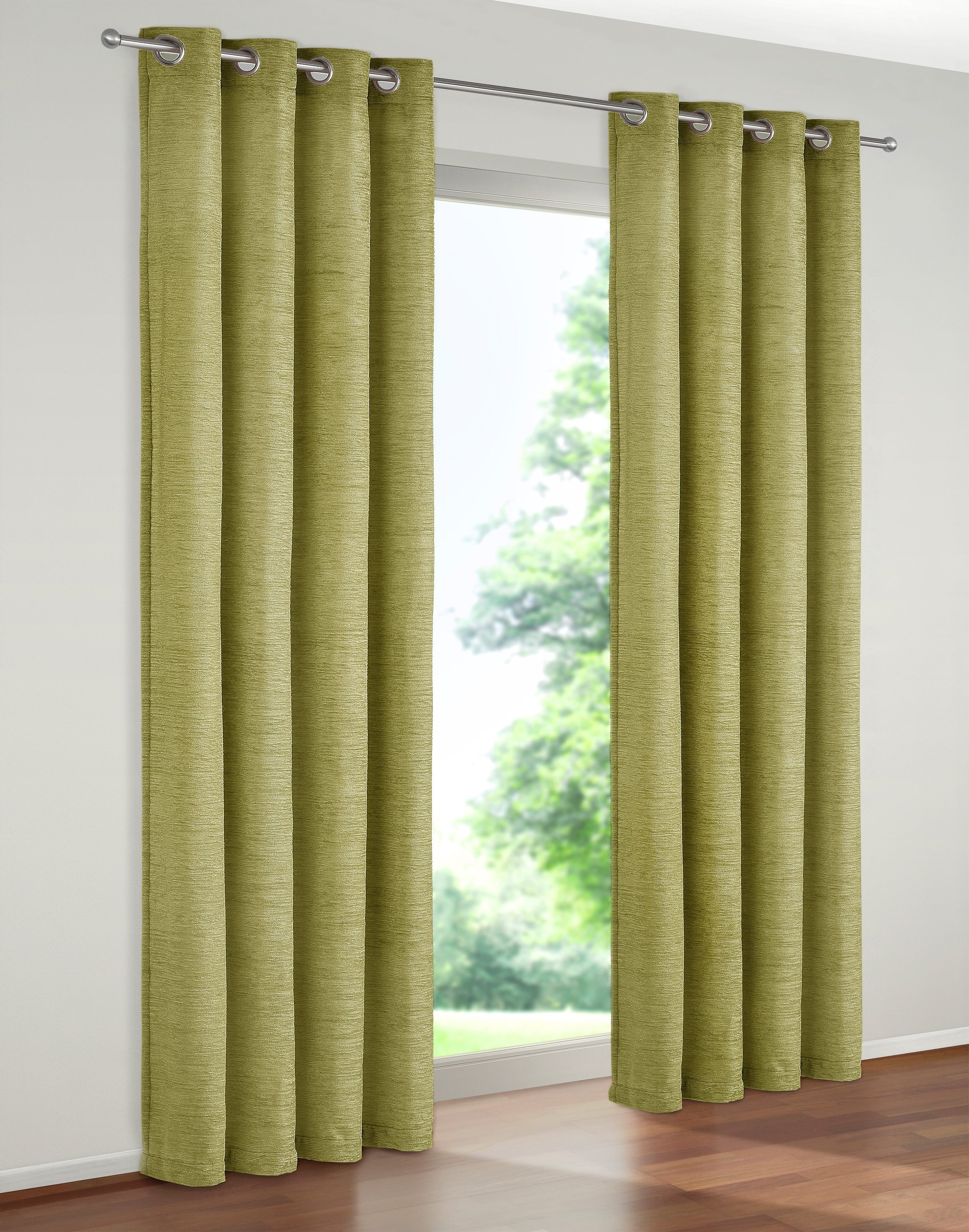 Vorhang WIRTH, B:270cm H:225cm, grün, Chenille, Polyacryl, Wohnzimmer, Gardinen, "B-Holmsund"