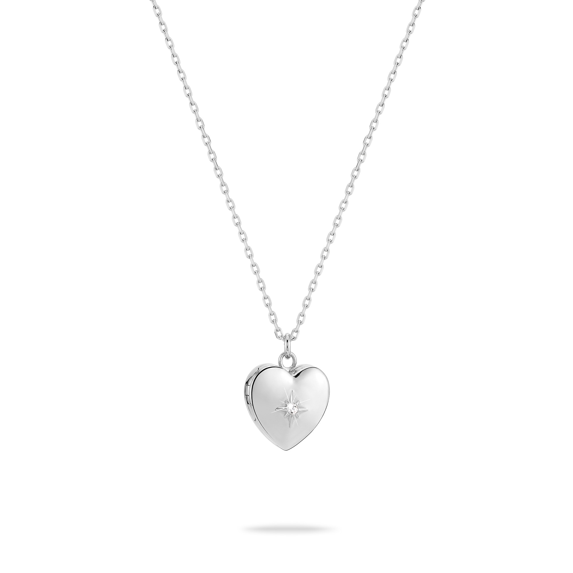 TAMARIS Damen Kette mit Anhänger "Schmuck Geschenk Edelstahl Halskette Herz Medaillon zum öffnen", Edelstahl, L: 50silberfarben, Edelstahl, Halsketten