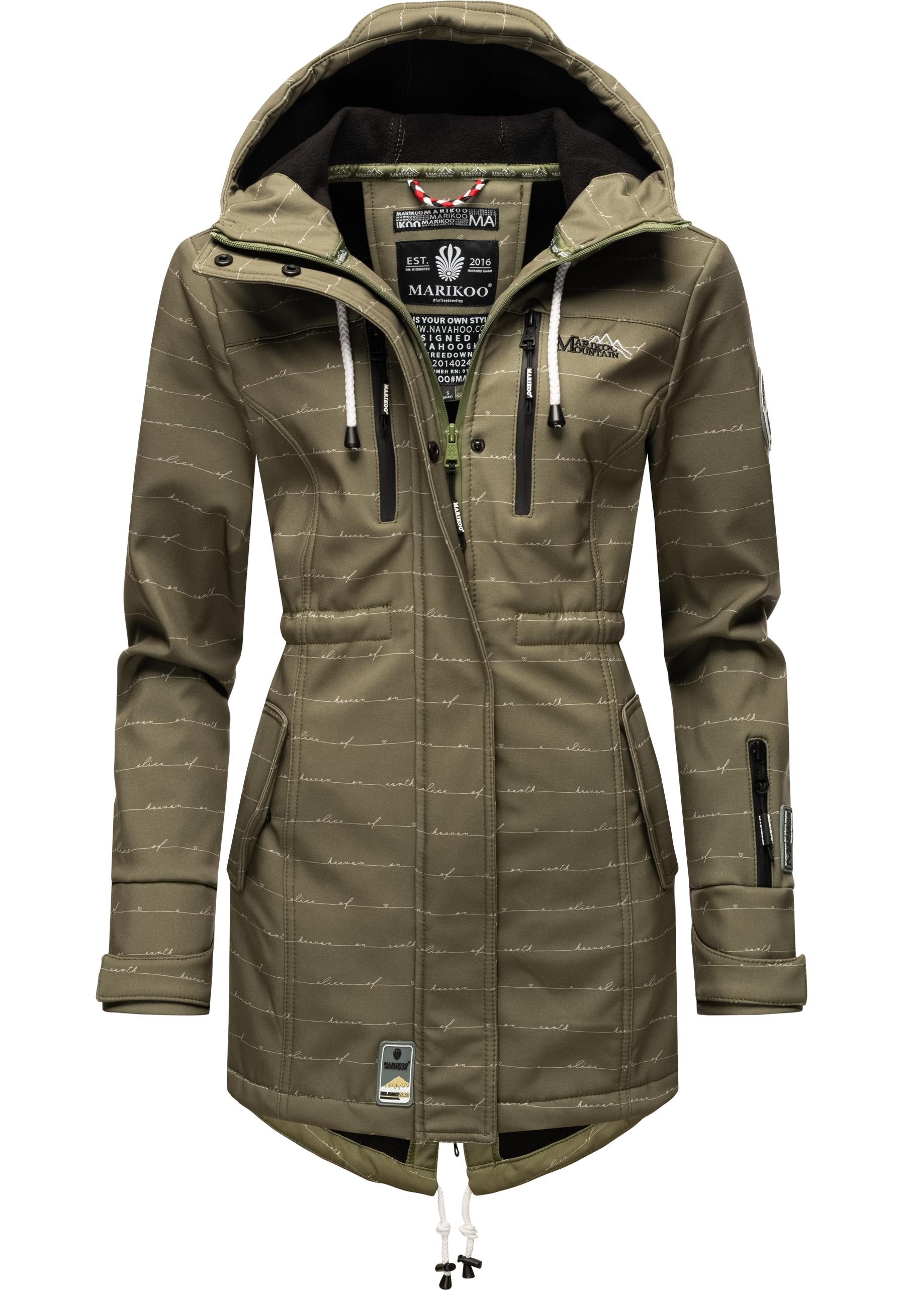 Marikoo Funktionsmantel "Zimtzicke" Softshell Parka mit Kapuze