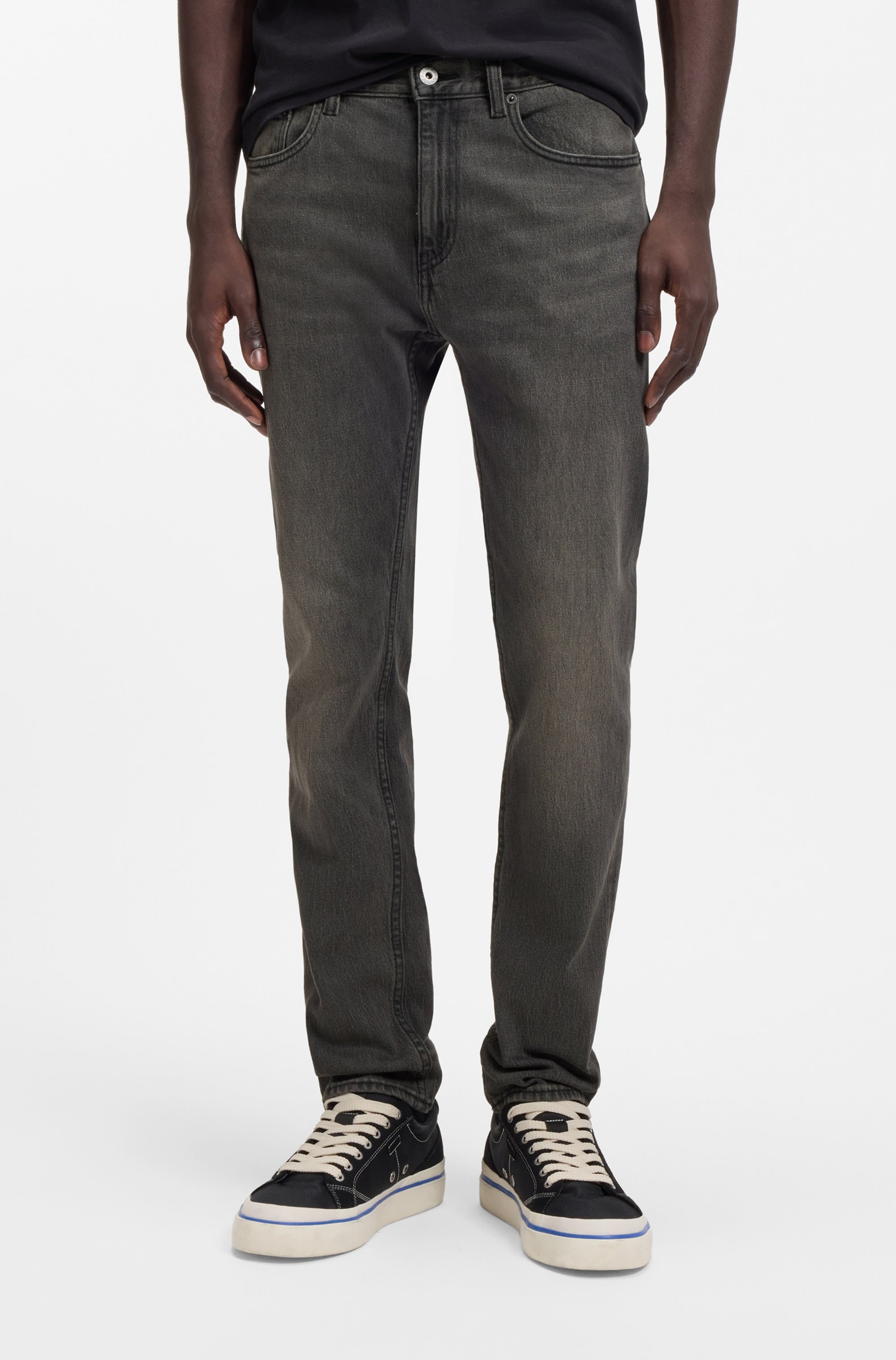 HUGO Blue Slim-fit-Jeans "Ash" mit Stone-washed-Finish günstig online kaufen