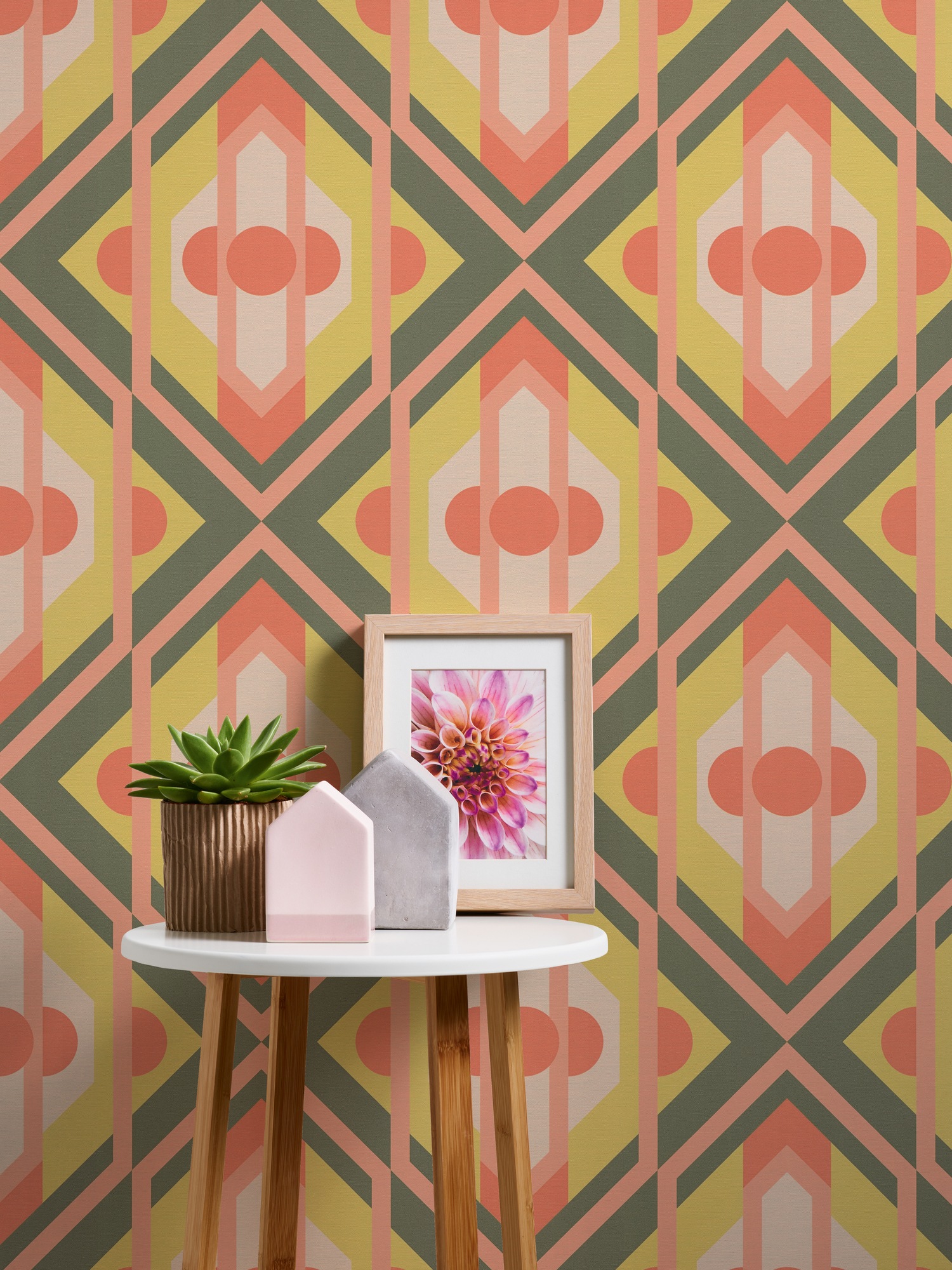 A.S. Création Vliestapete »Retro Chic 3D-Tapete Mustertapete Grafik 3D« matt strukturiert Vliestapete Kunst für Schlafzimmer Küche Wohnzimmer 3D Design modern
