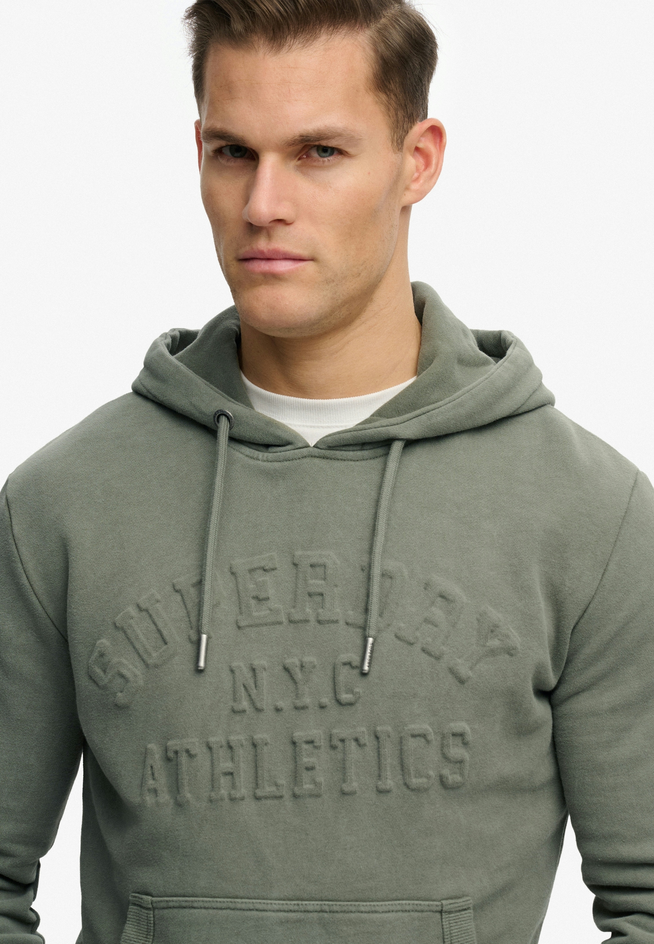 Superdry Kapuzensweatshirt »ATHLETIC EMBOSS RELAXED HOOD«, aus Baumwolle und angerauter Sweatware, Relaxed Fit
