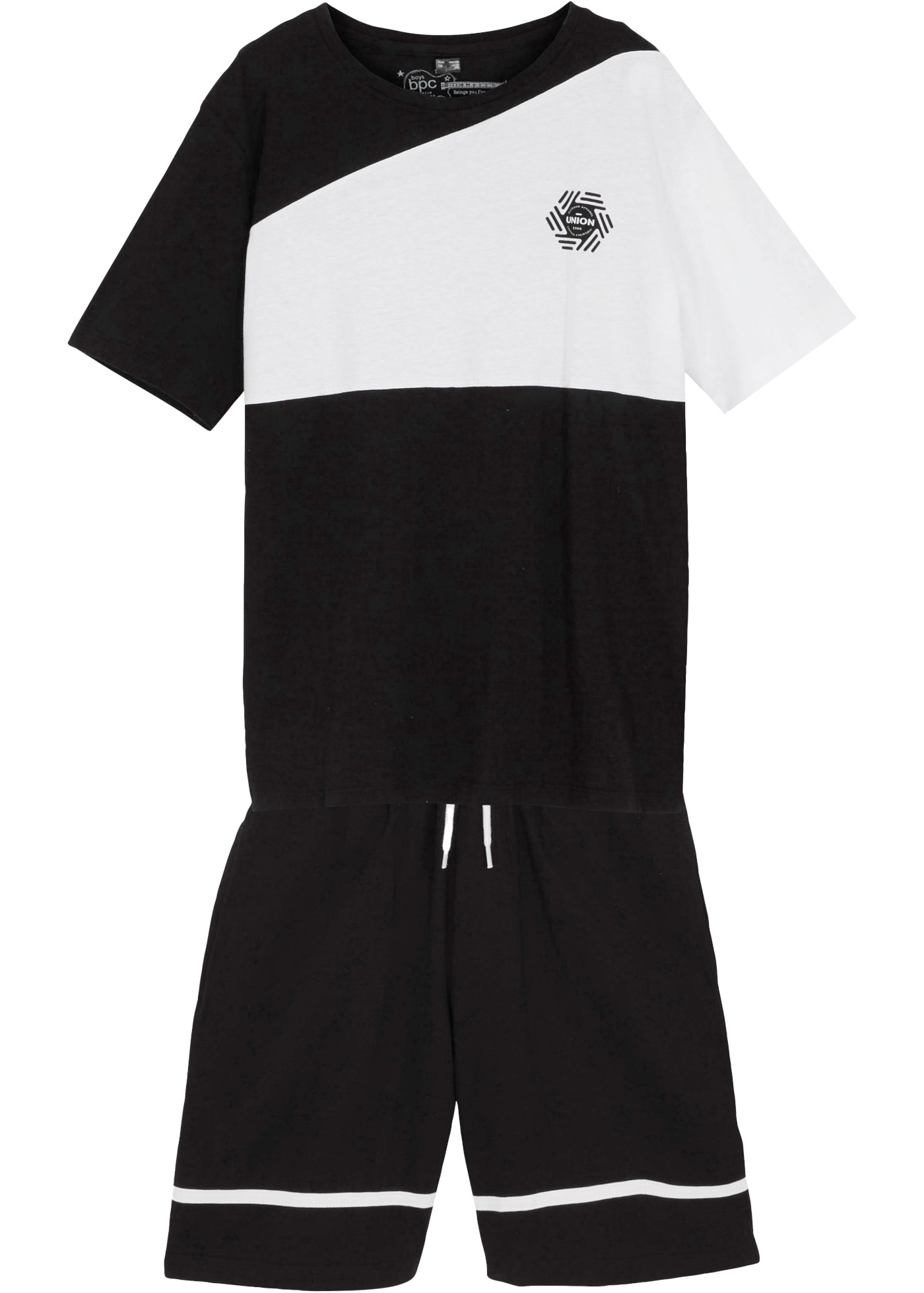 bonprix T-Shirt Set, 2er,  aus reiner Baumwolle, Regular Fit, Kurzarm-Design