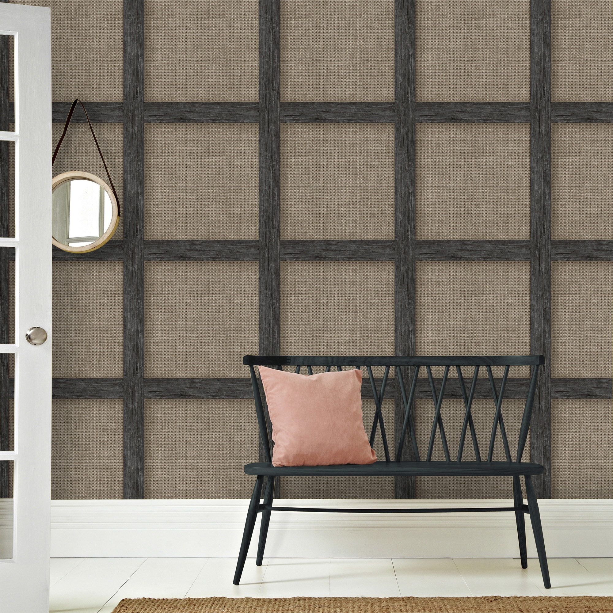 Easy Decor Vliestapete "Rotan Frame" 3D-Optik texturiert Design Tapeten