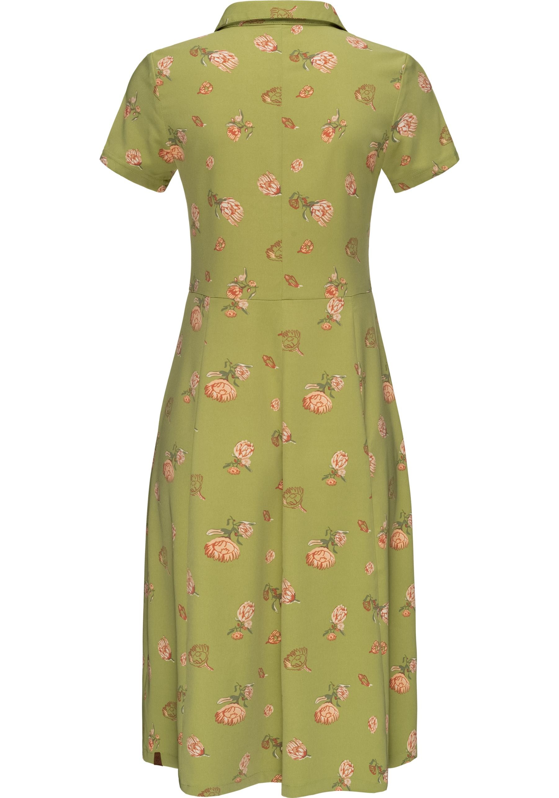 Ragwear Blusenkleid »Lovly«, stylisches Sommerkleid mit Allover Print