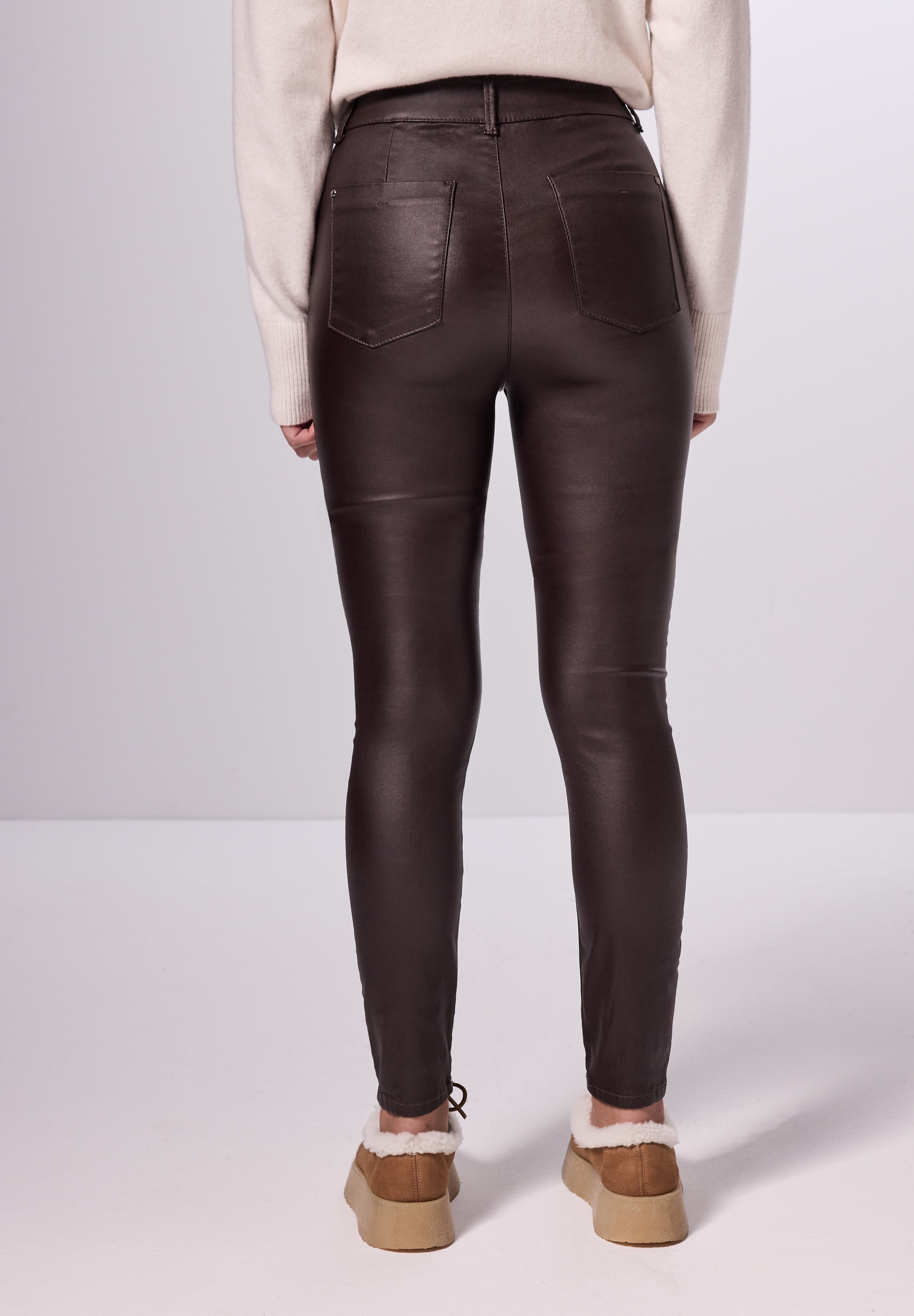 STREET ONE STUDIO Lederimitathose  High Waist