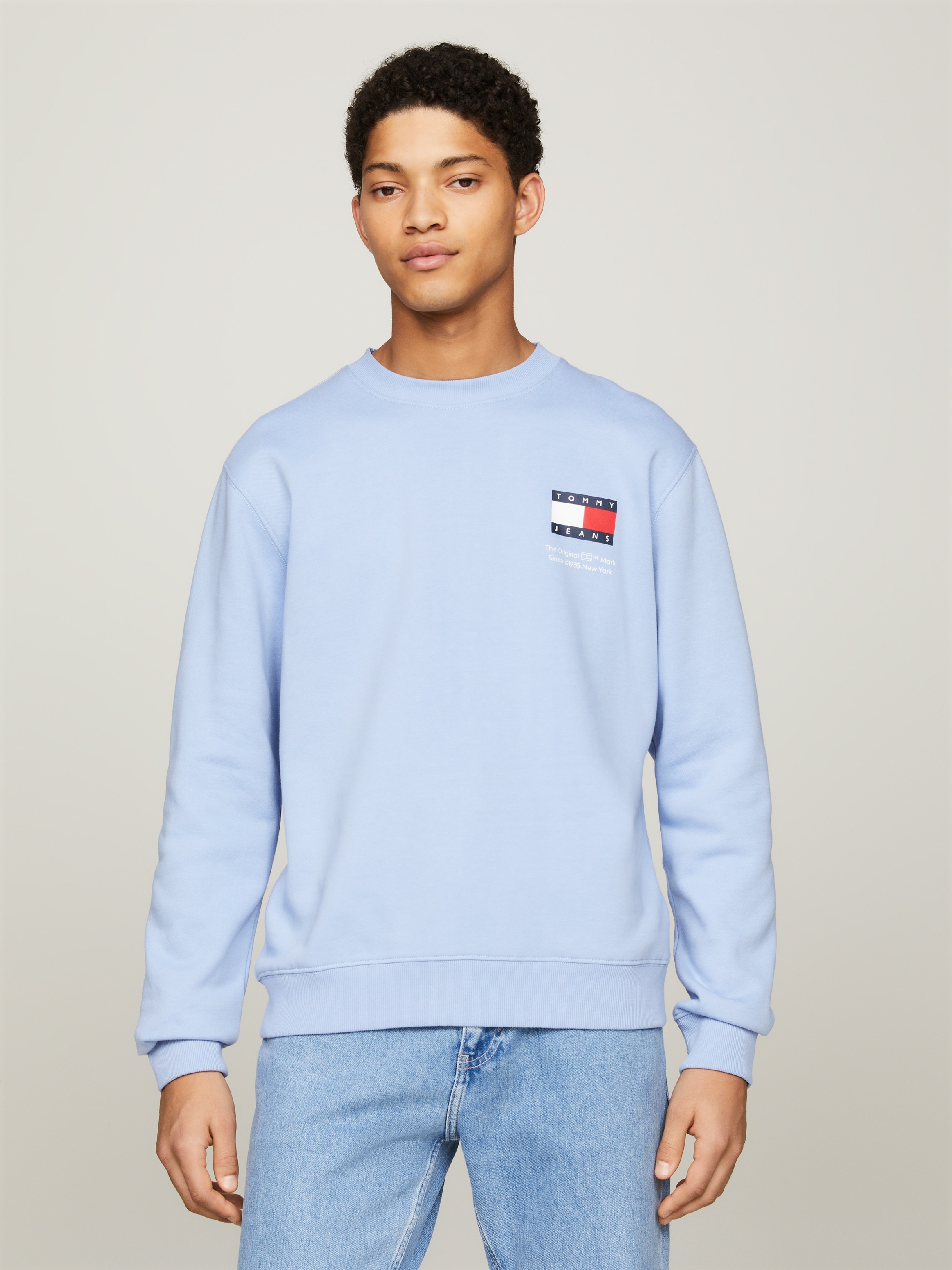 Tommy Jeans Sweatshirt "TJM REG ESSENTIAL FLAG CNECK EXT", Rundhals-Sweatsh günstig online kaufen