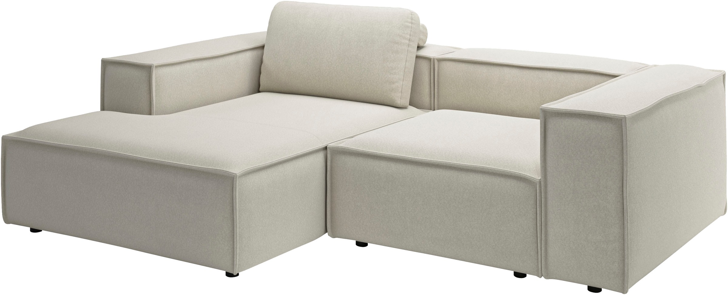 Places of Style Ecksofa »Watertown, kompakte L-Form, 246 cm breite für kleinere Räume«, modernes Ecksofa mit Feincordbezug, platzsparend & bequem