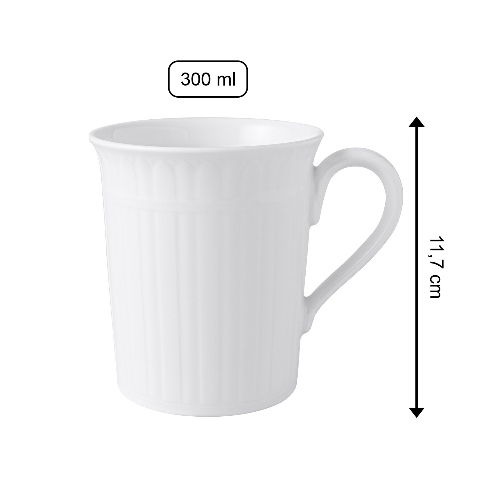 Villeroy & Boch Becher »Kaffeebecher Cellini 300 ml 6er Set weiß« Spülmaschinengeeignet, Mikrowellenfest